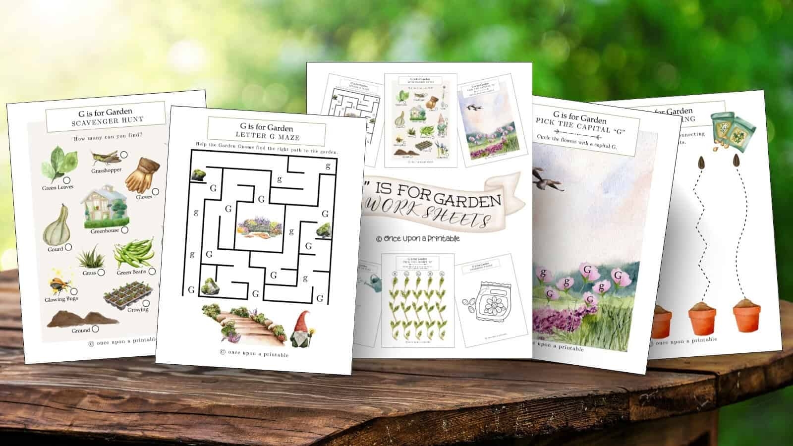 G Is For Garden Activity Worksheets Free Printable Once Upon A Printable