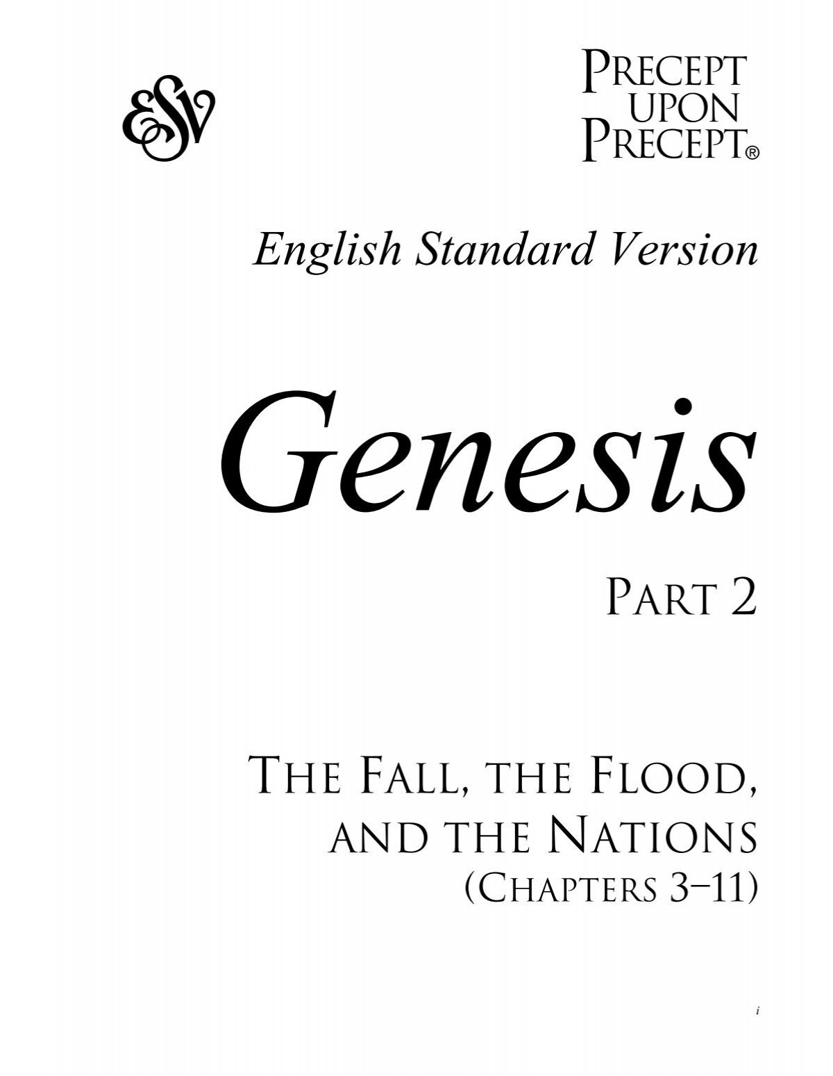 Genesis Part 2 PUP ESV Precept Ministries International Bible