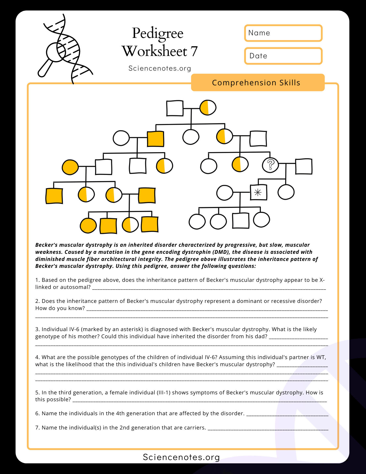 Genetics Worksheets And Printables