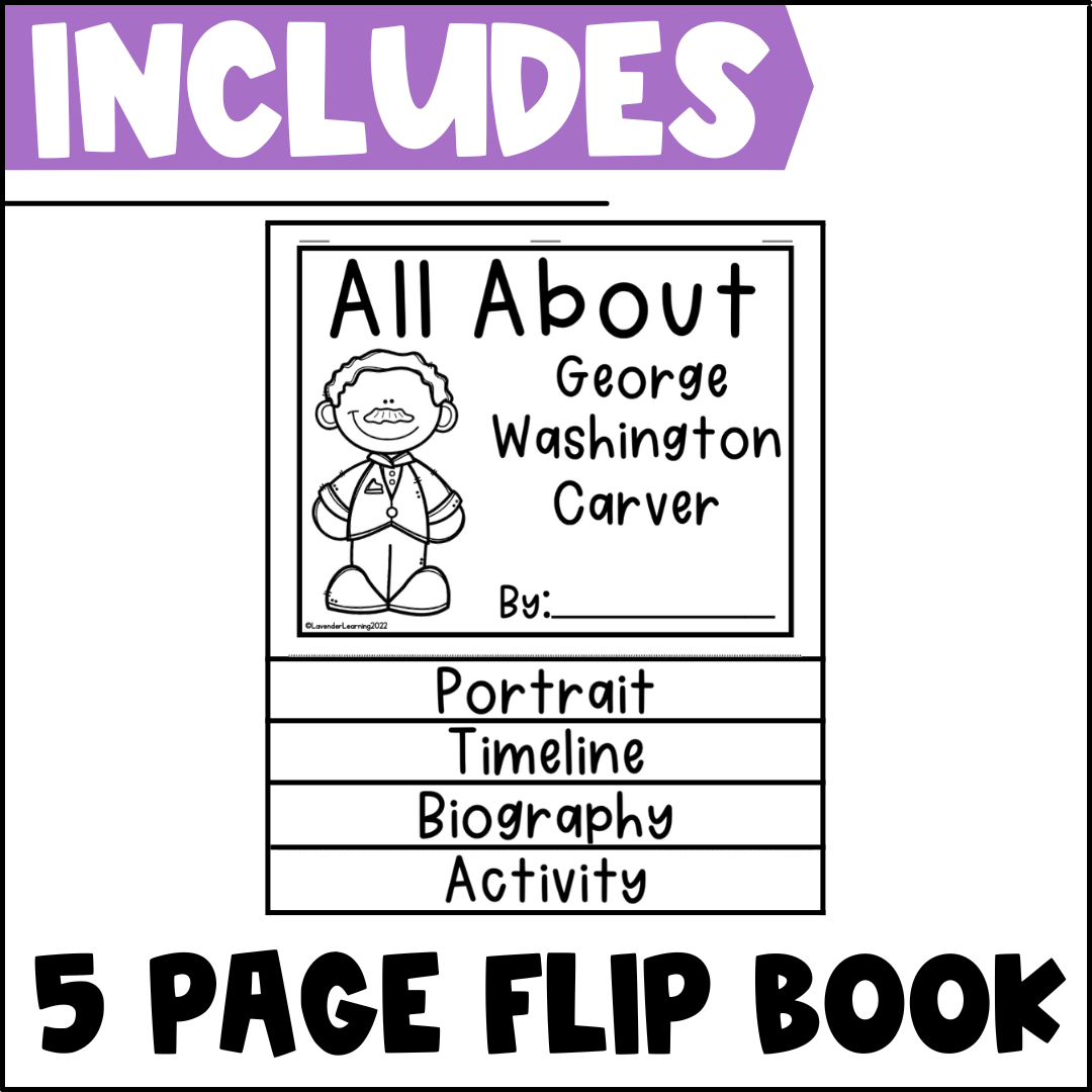 Life Of George Washington Carver Coloring Book Level B Made By Teachers