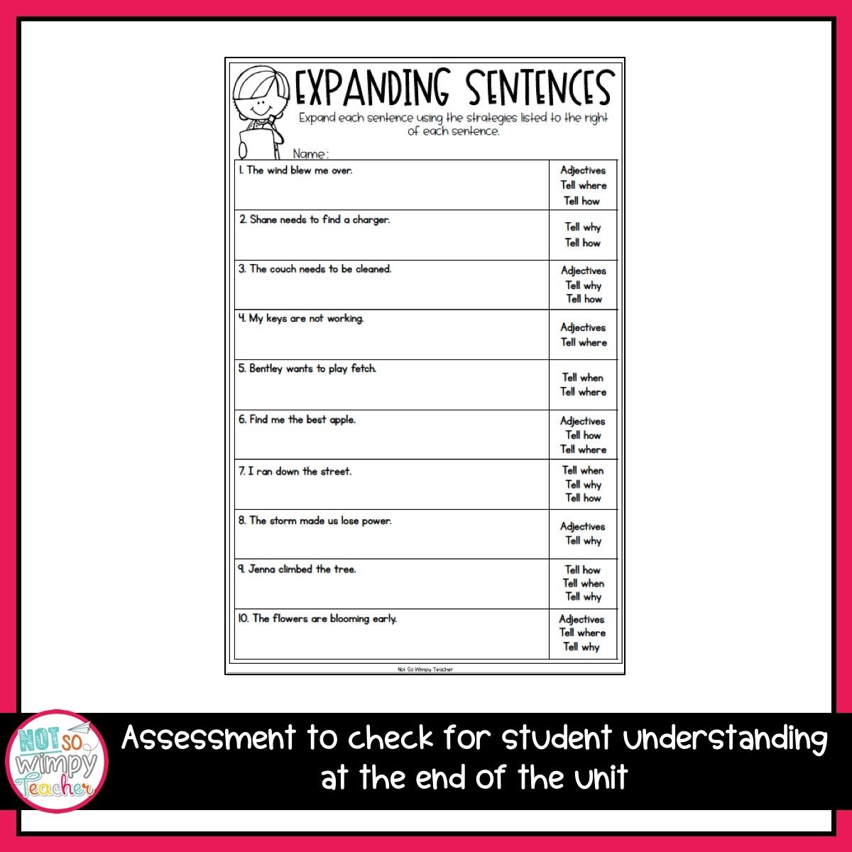 Grammar Fifth Grade Activities Expand Sentences Not So Wimpy Teacher Grammar Fifth Grade Activities Expand Sentences Not So Wimpy Teacher