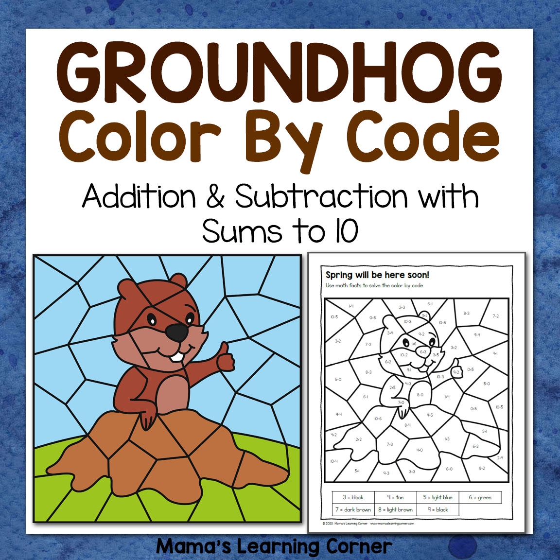 Groundhog Day Color By Code Worksheets Mamas Learning Corner FREE Groundhog Day Printables Worksheets FUN