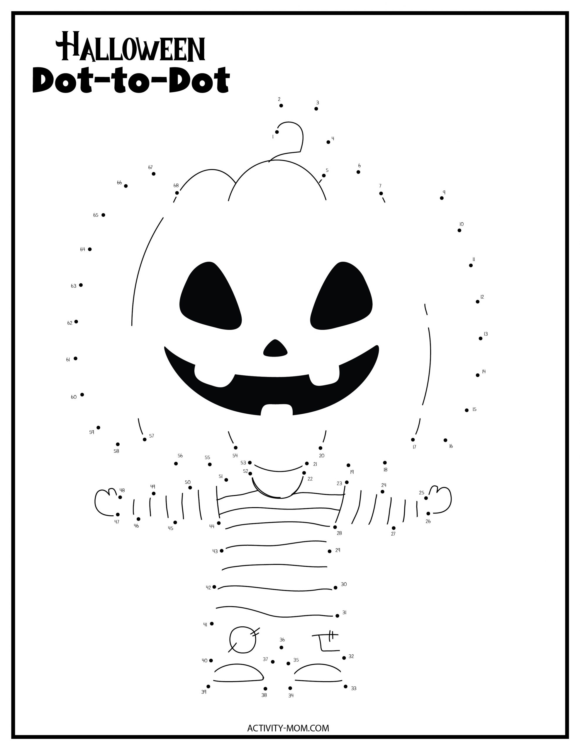 Halloween Dot To Dot Printables Free The Activity Mom Halloween Dot To Dot Printables Free The Activity Mom