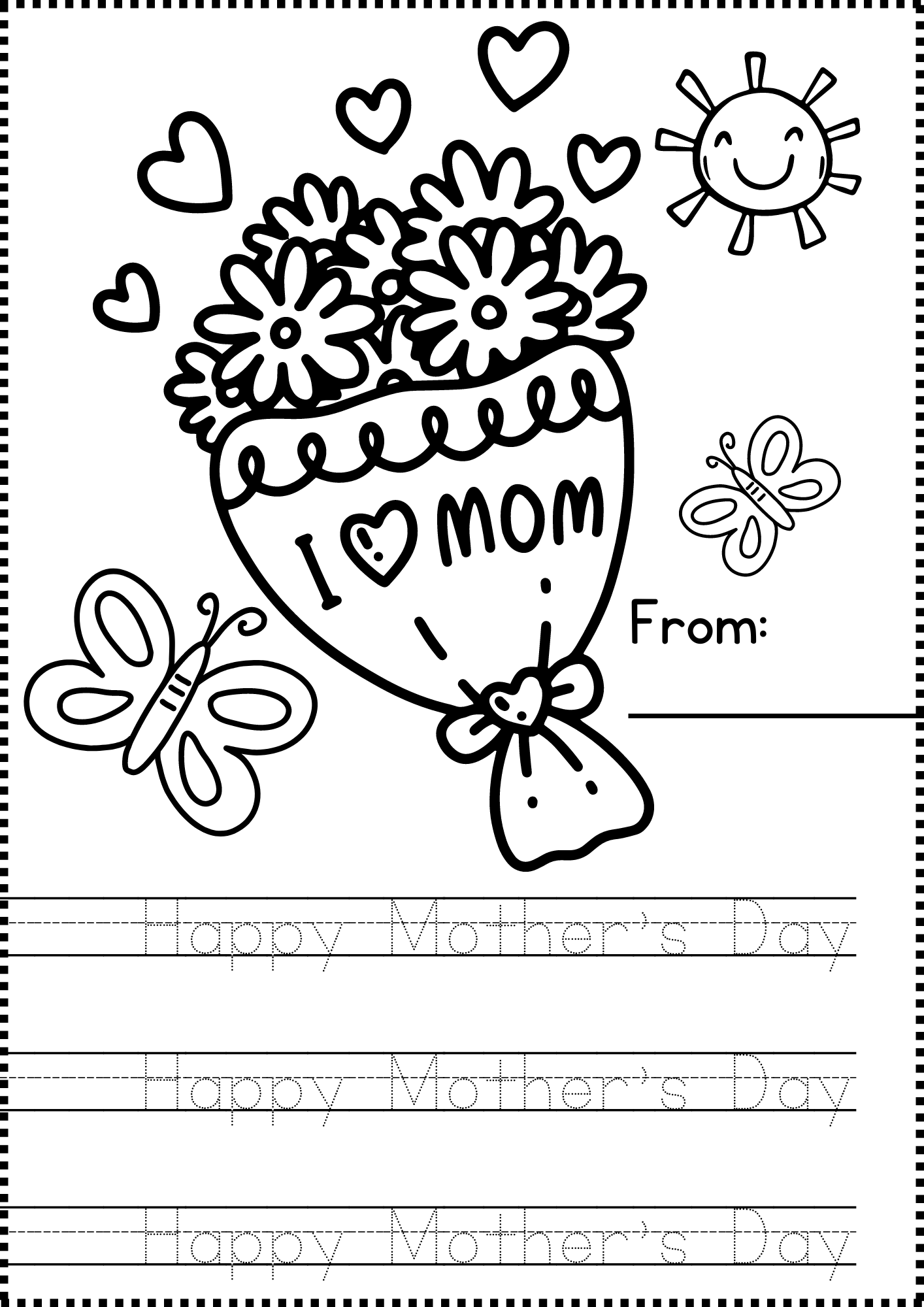 Happy Mothers Day Printable Free Mother S Day Coloring Pages Free Printable PDF Coloring Book For Mothers Day