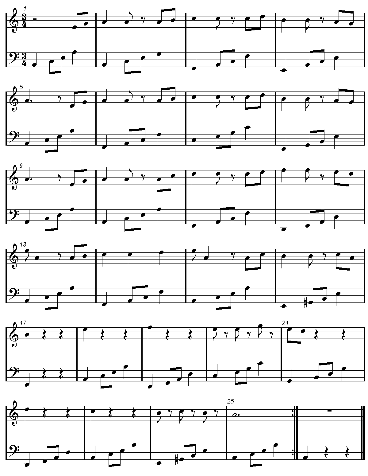 He S A Pirate From Pirates Of The Caribbean The Curse Of The Black Pearl By Hans Zimmer Sheet Music For 5 Finger Piano At Sheet Music Direct