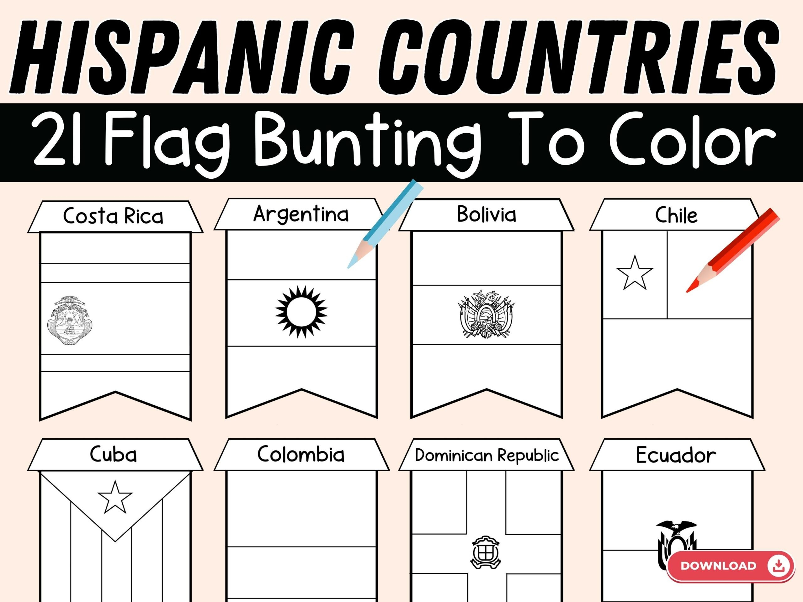 Flags Of The World Coloring Pages Gift Of Curiosity