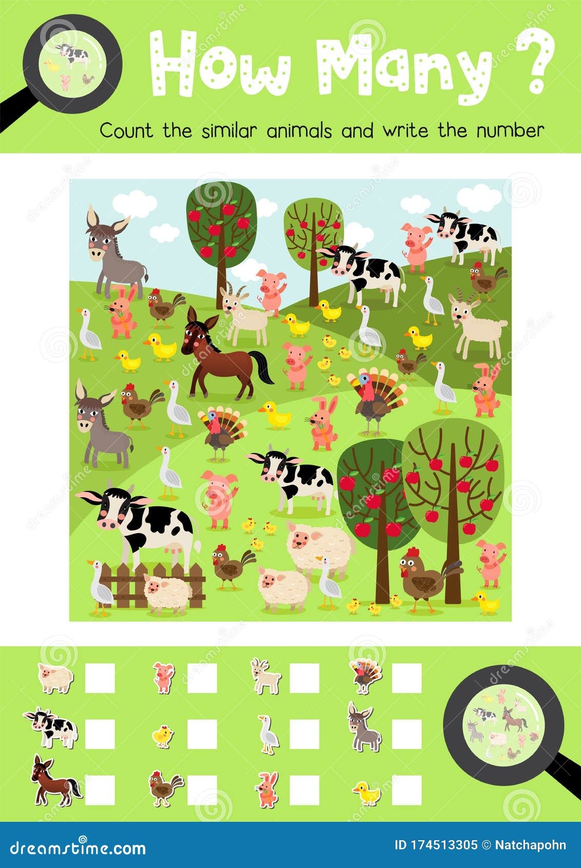 How Many Game Farm Animal Stock Vector Illustration Of Counting 174513305 How Many Game Farm Animal Stock Vector Illustration Of Counting 174513305
