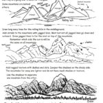 How To Draw Worksheets For The Young Artist How To Draw Craggy Distant Mountains