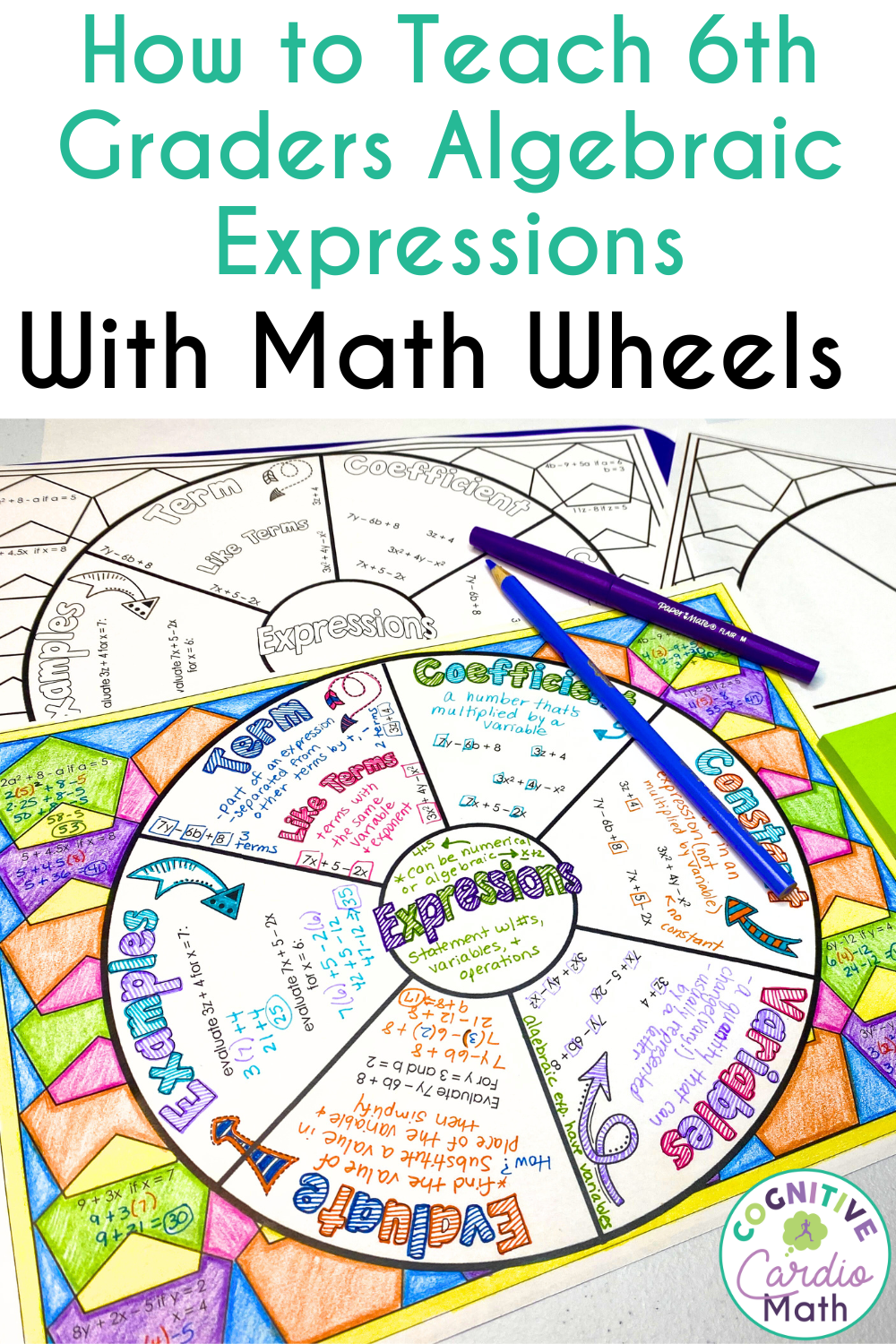 How To Teach 6th Graders Algebraic Expressions With Math Wheels Cognitive Cardio Math