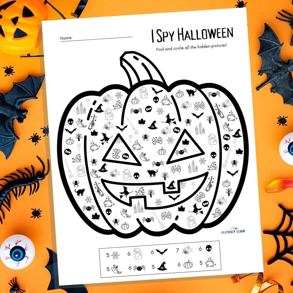 I Spy Halloween Activity Sheet Free Printable Literacy Learn I Spy Halloween Activity Sheet Free Printable Literacy Learn
