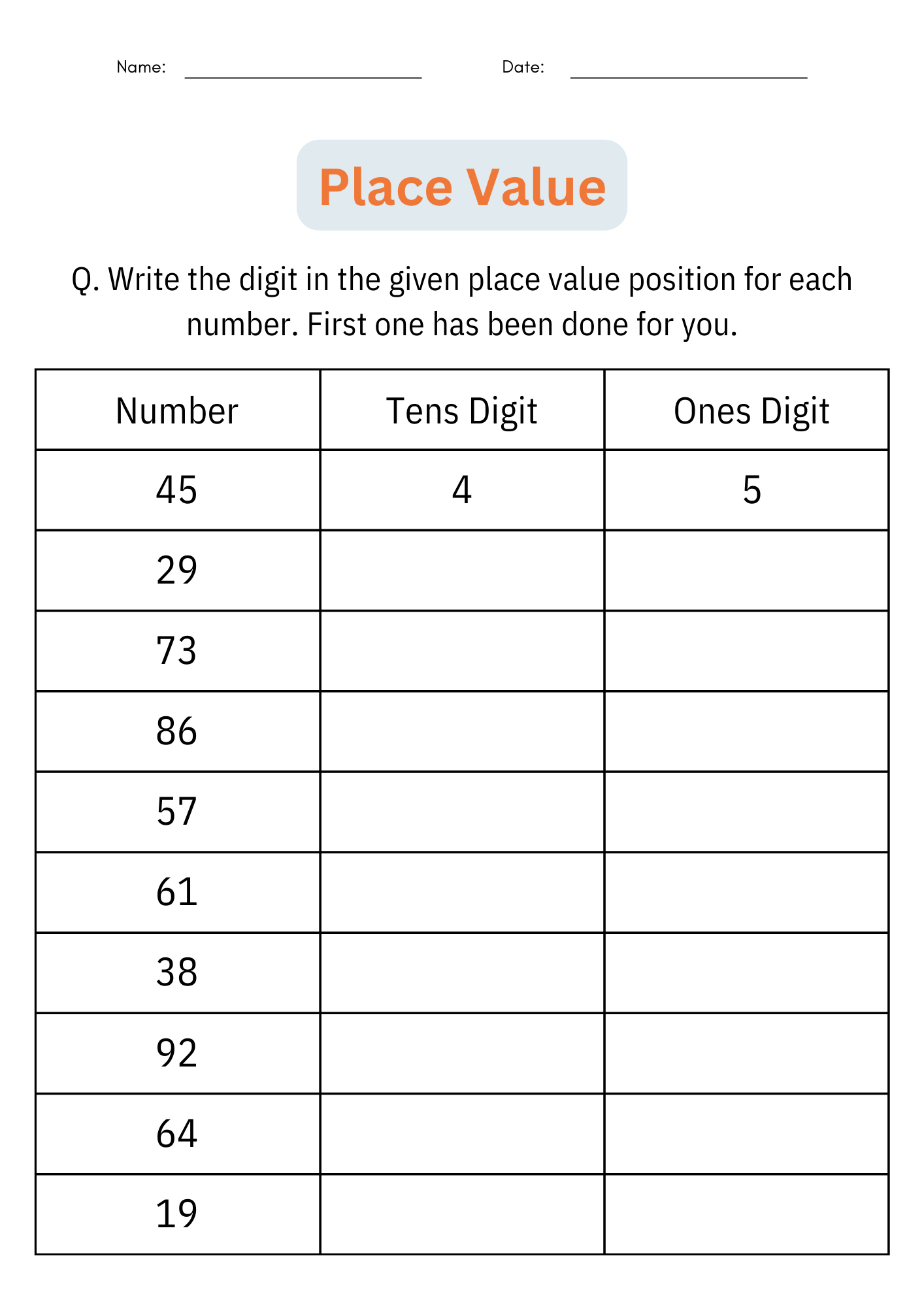 Identifying Place Value Number Math Activities Worksheets For 1st 2nd Grade Made By Teachers Printable Place Value Worksheets Grade 2 Learning How To Read 711