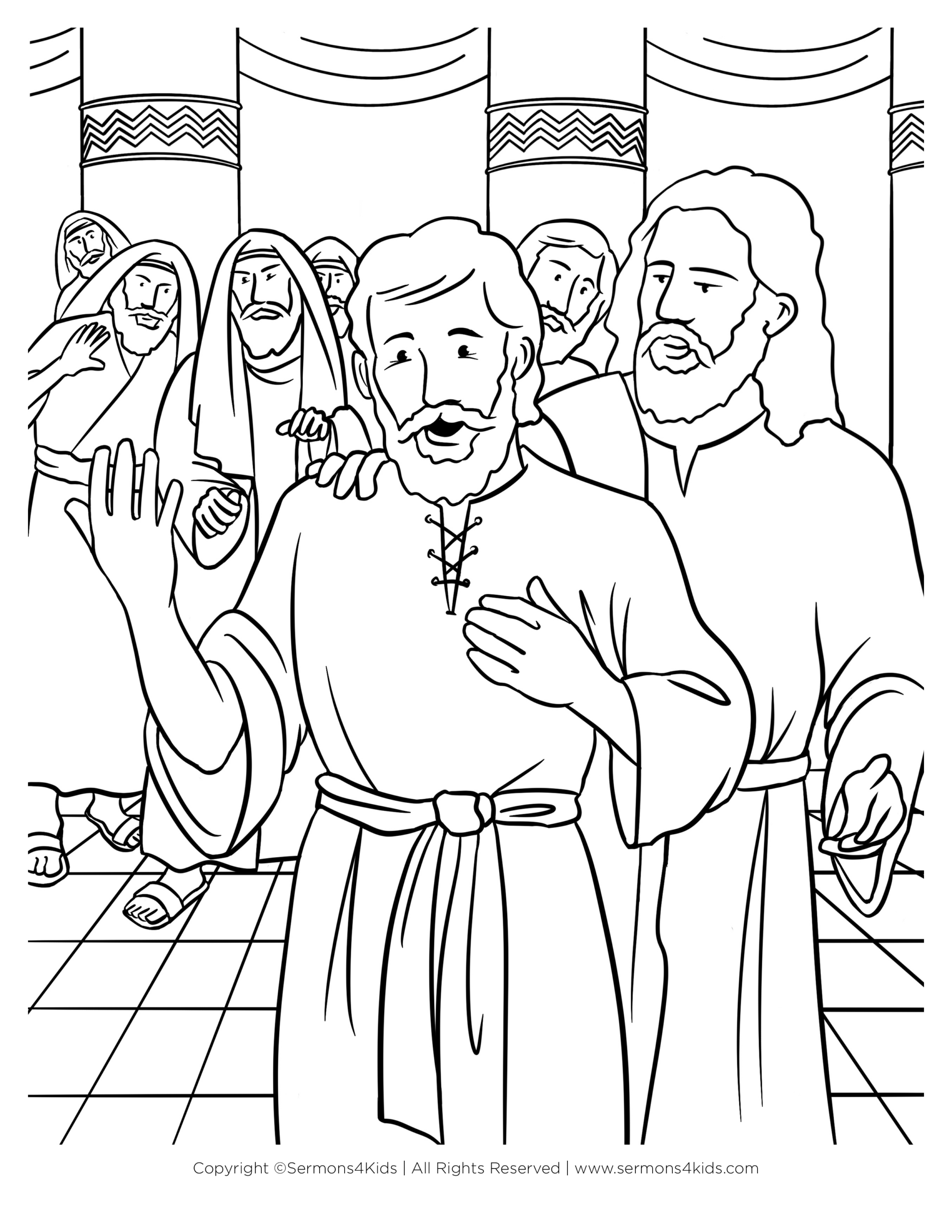 Jesus Heals On The Sabbath Children S Coloring Page From Sermons4Kid