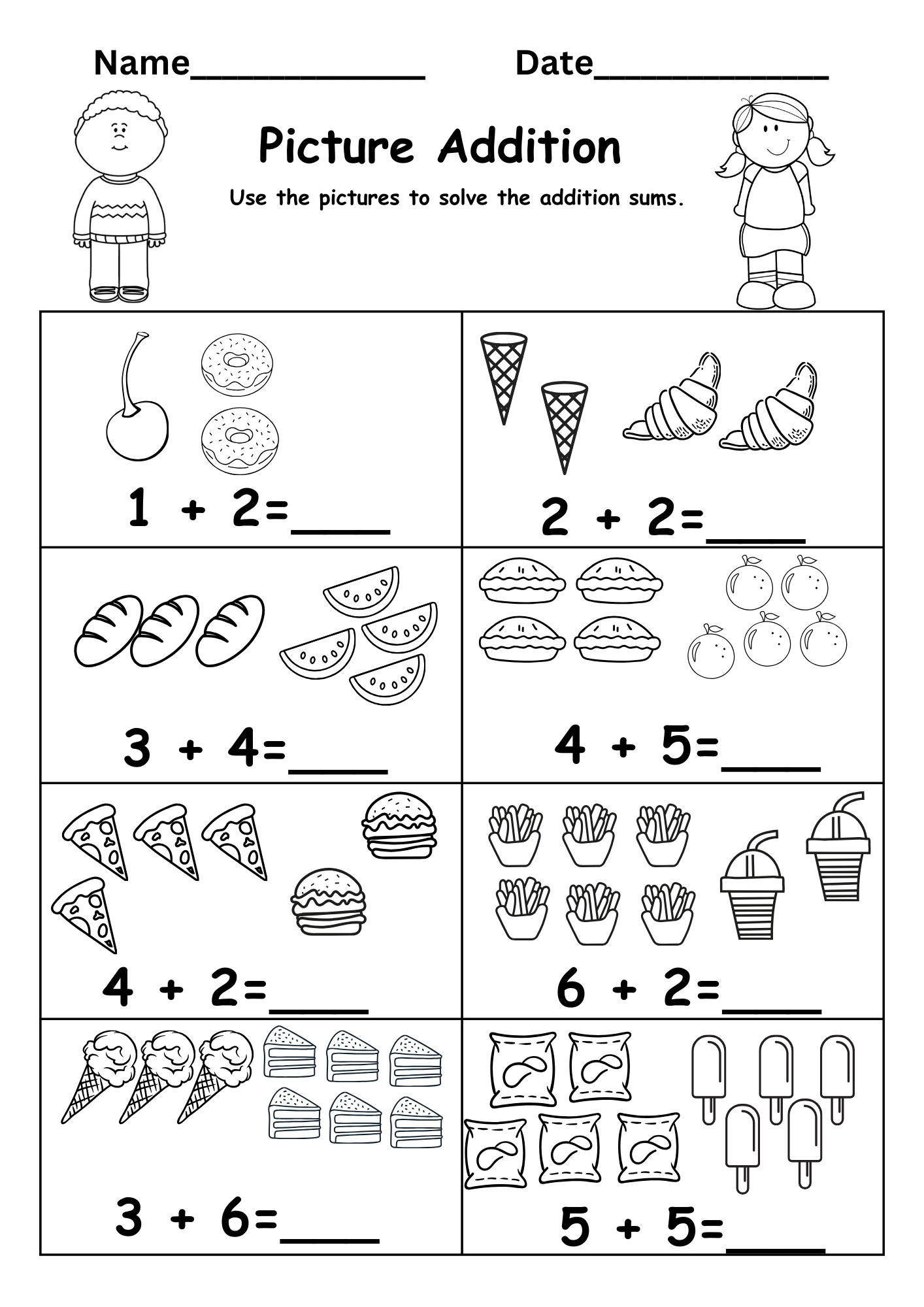 Addition With Sticks A Fun And Engaging K Grade PDF Worksheets Cazoom Math