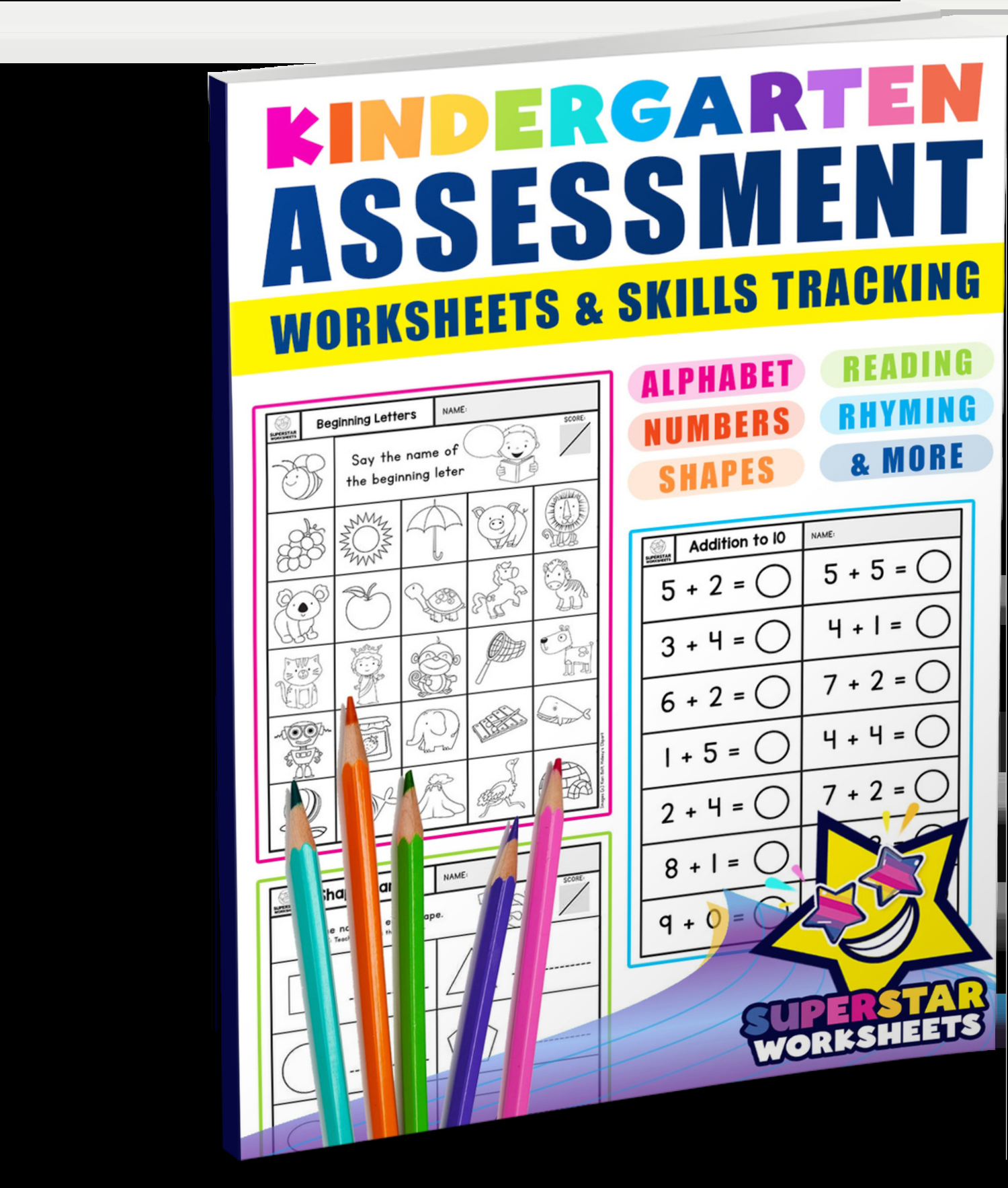 Kindergarten Assessment Worksheets Superstar Worksheets