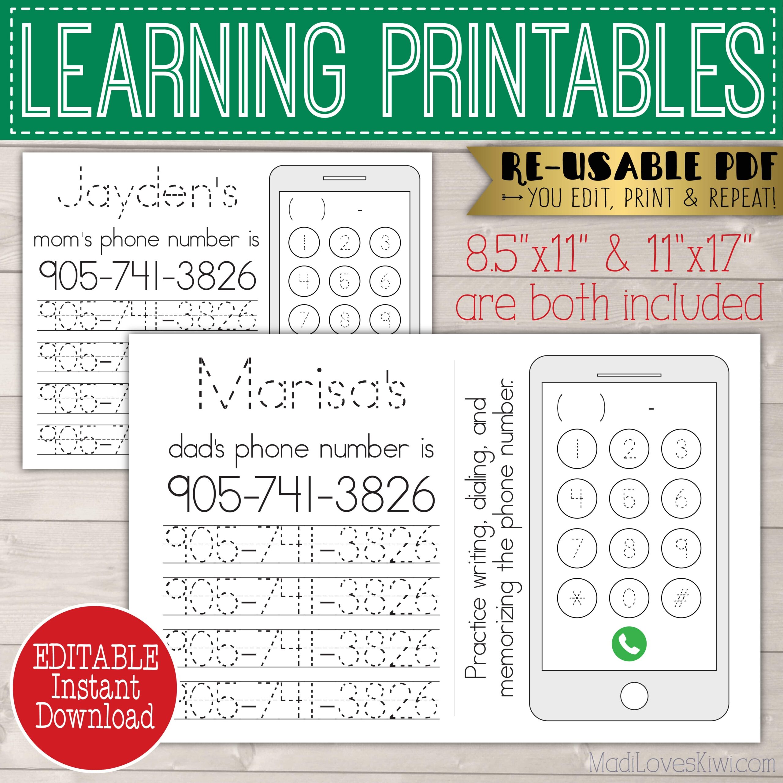 Learning Phone Number Address More FREE Worksheets That Work Worksheets Library