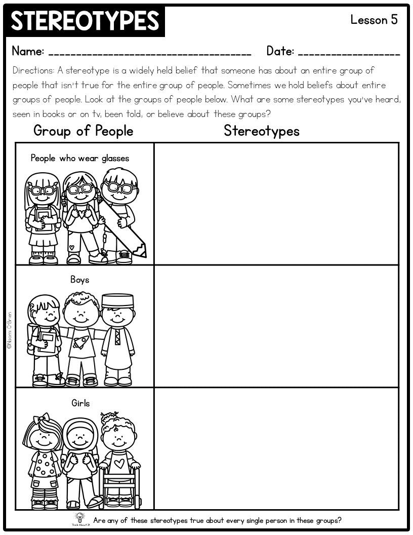 Lesson 5 Stereotypes Naomi O Brien Read Like A Rockstar