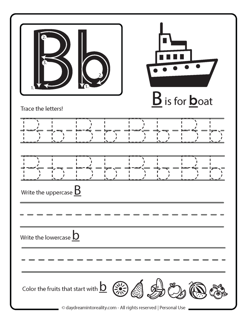 Letter B Free Worksheets TeachersMag