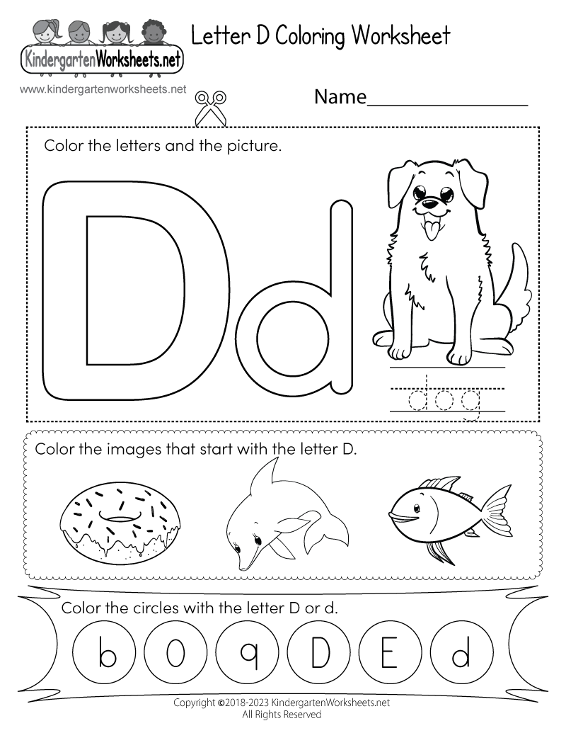 Letter D Free Worksheets TeachersMag