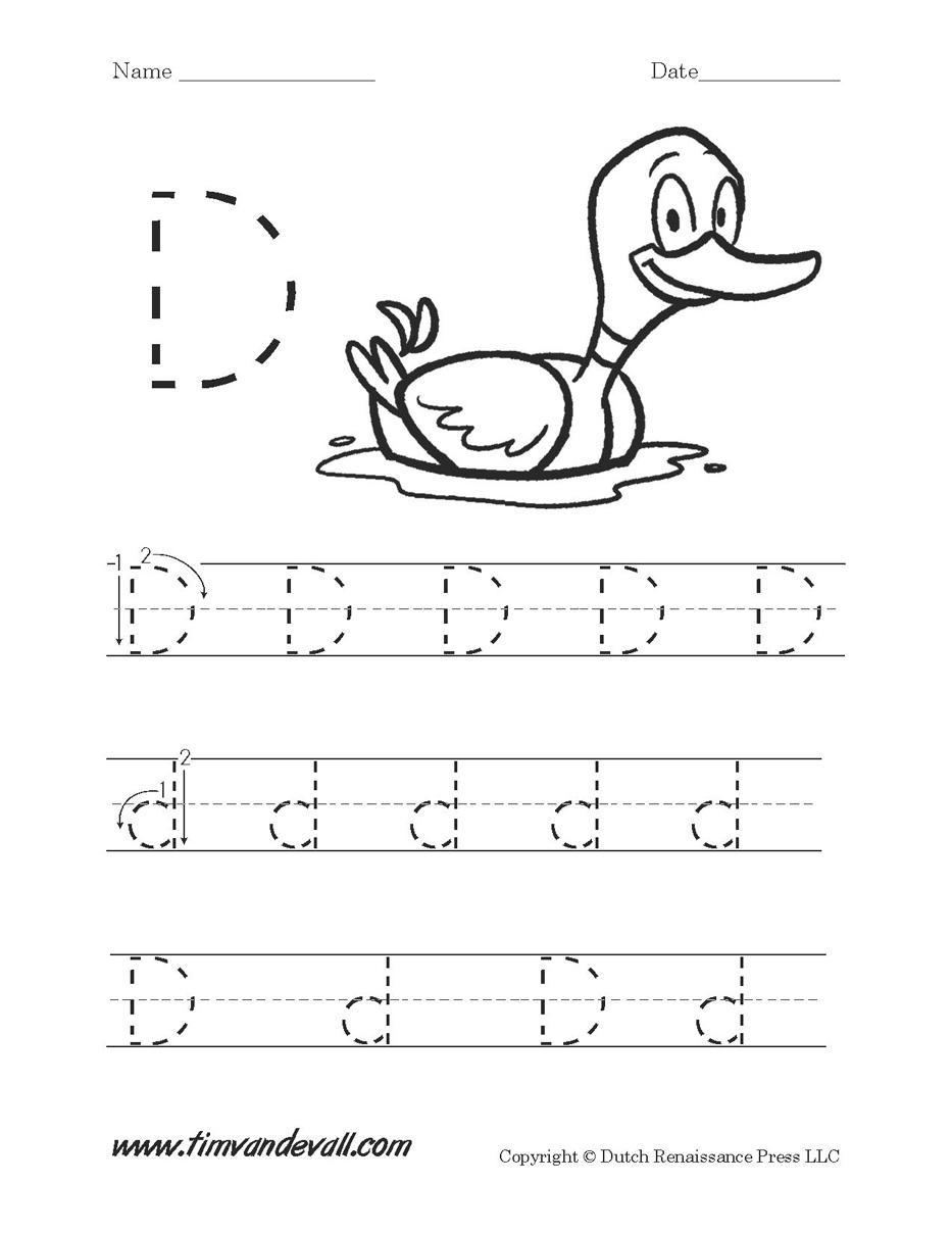 Letter D Worksheet Printable Tim S Printables