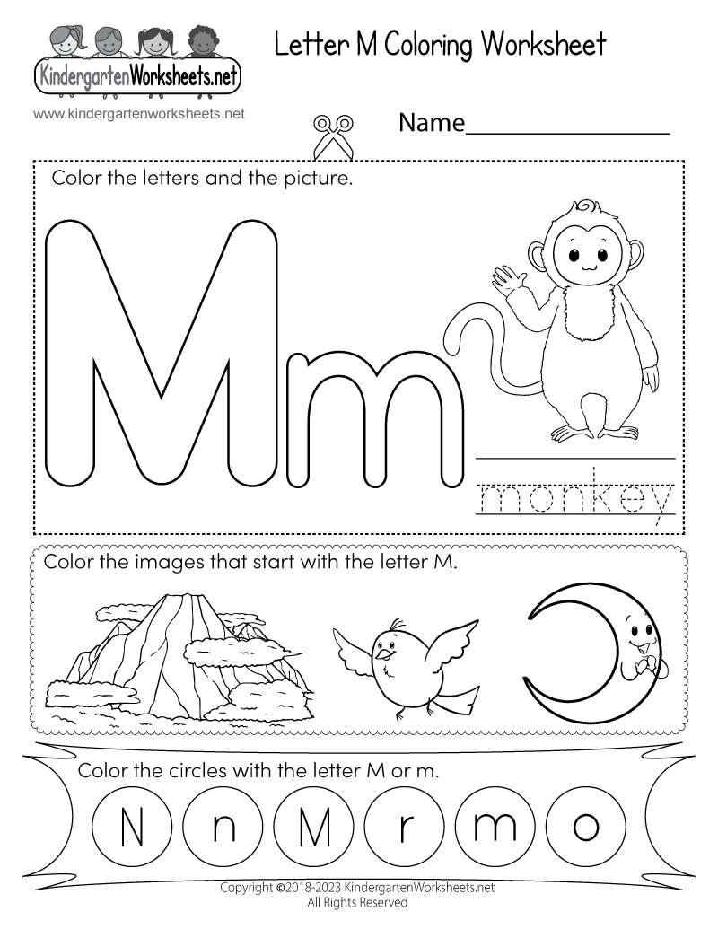Free Printable Letter M Writing Practice Worksheet