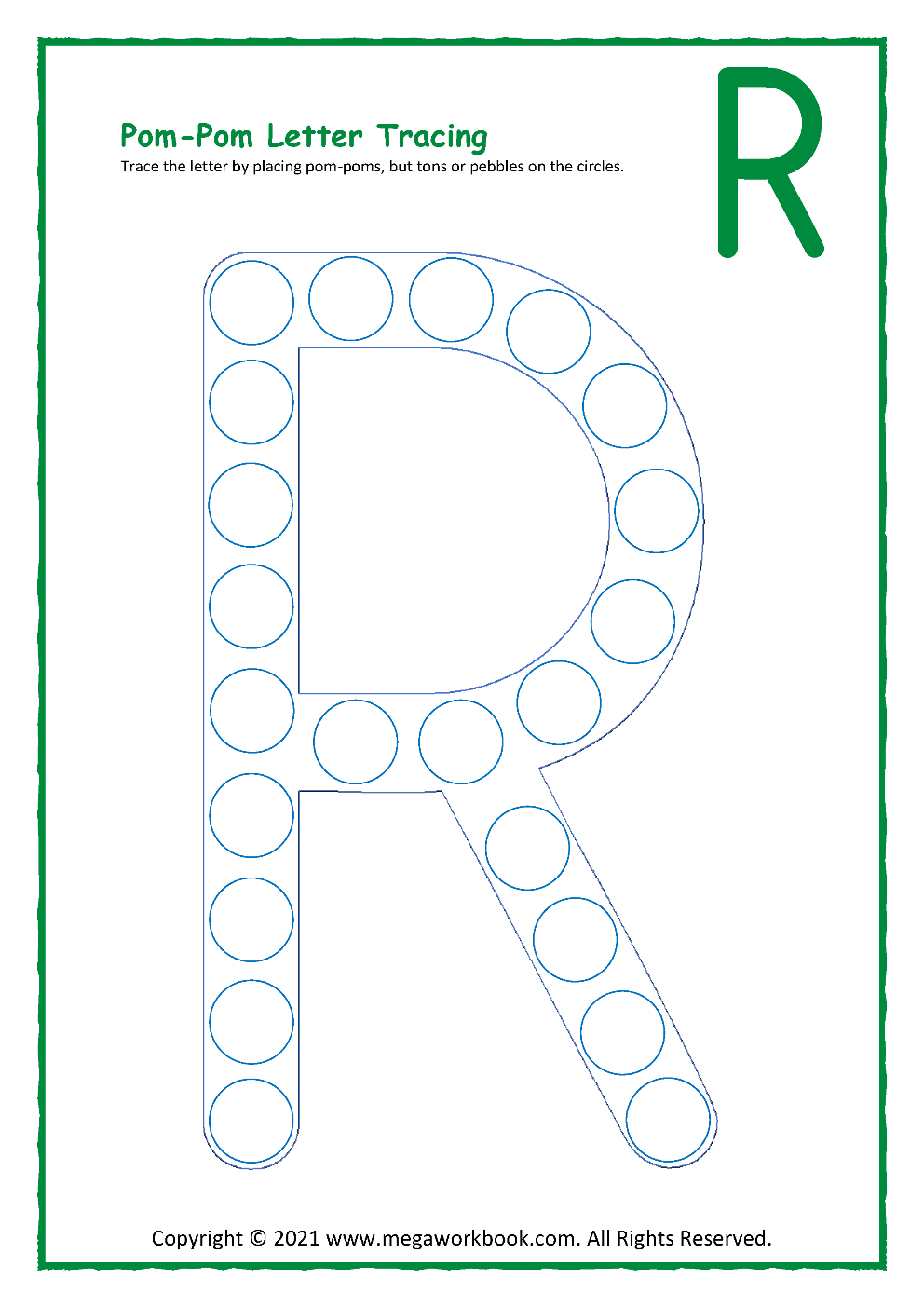 Free Letter R Alphabet Learning Worksheet For Preschool