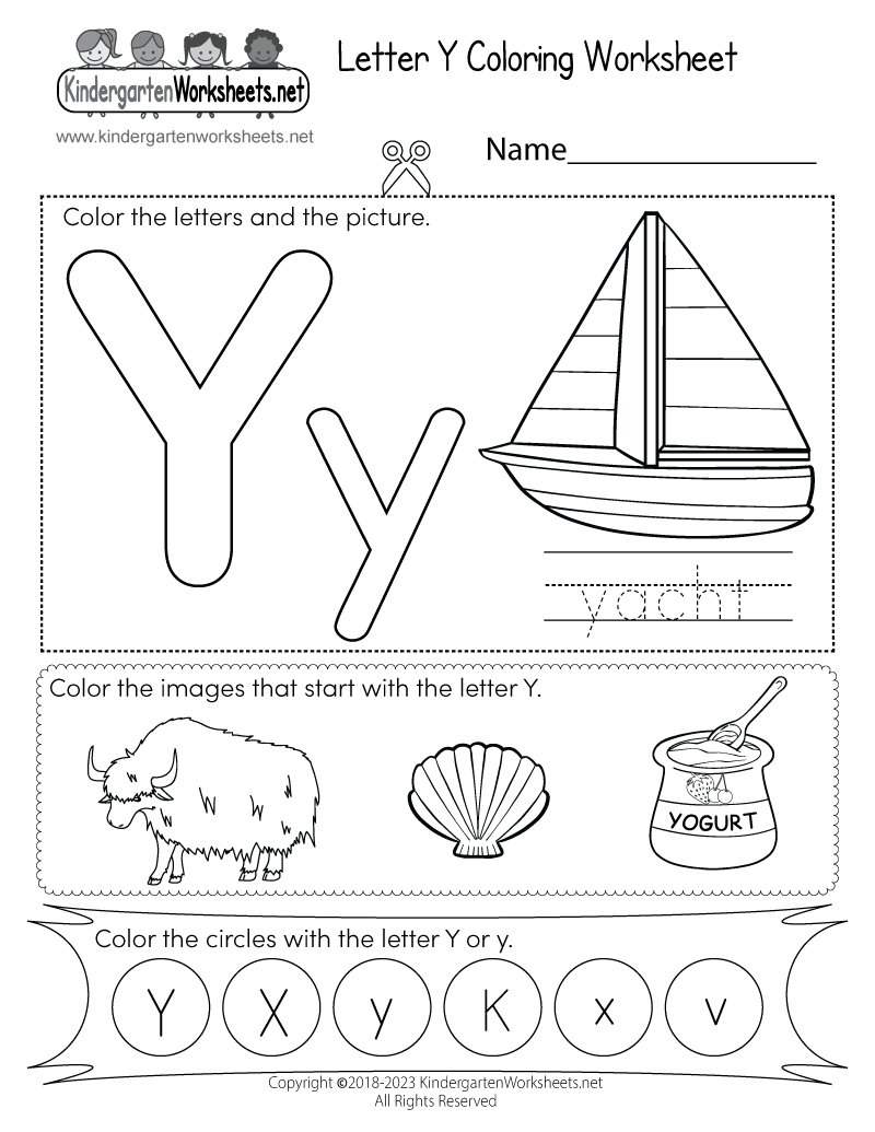 Letter Y Coloring Worksheet Free Printable Digital PDF Letter Y Coloring Worksheet Free Printable Digital PDF