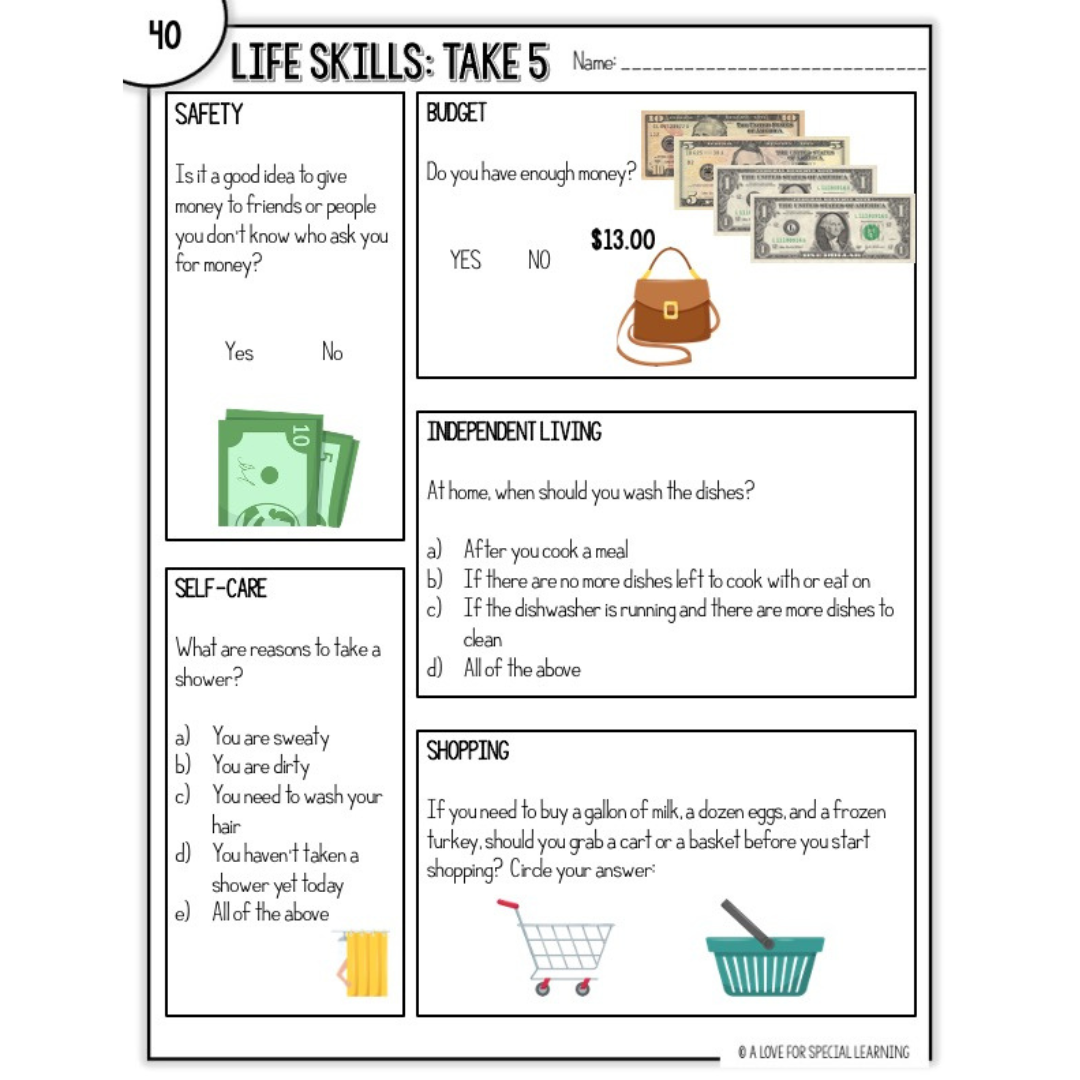 Life Skills Daily Warm Up Activity Resource Life Skills Daily Warm Up Activity Resource