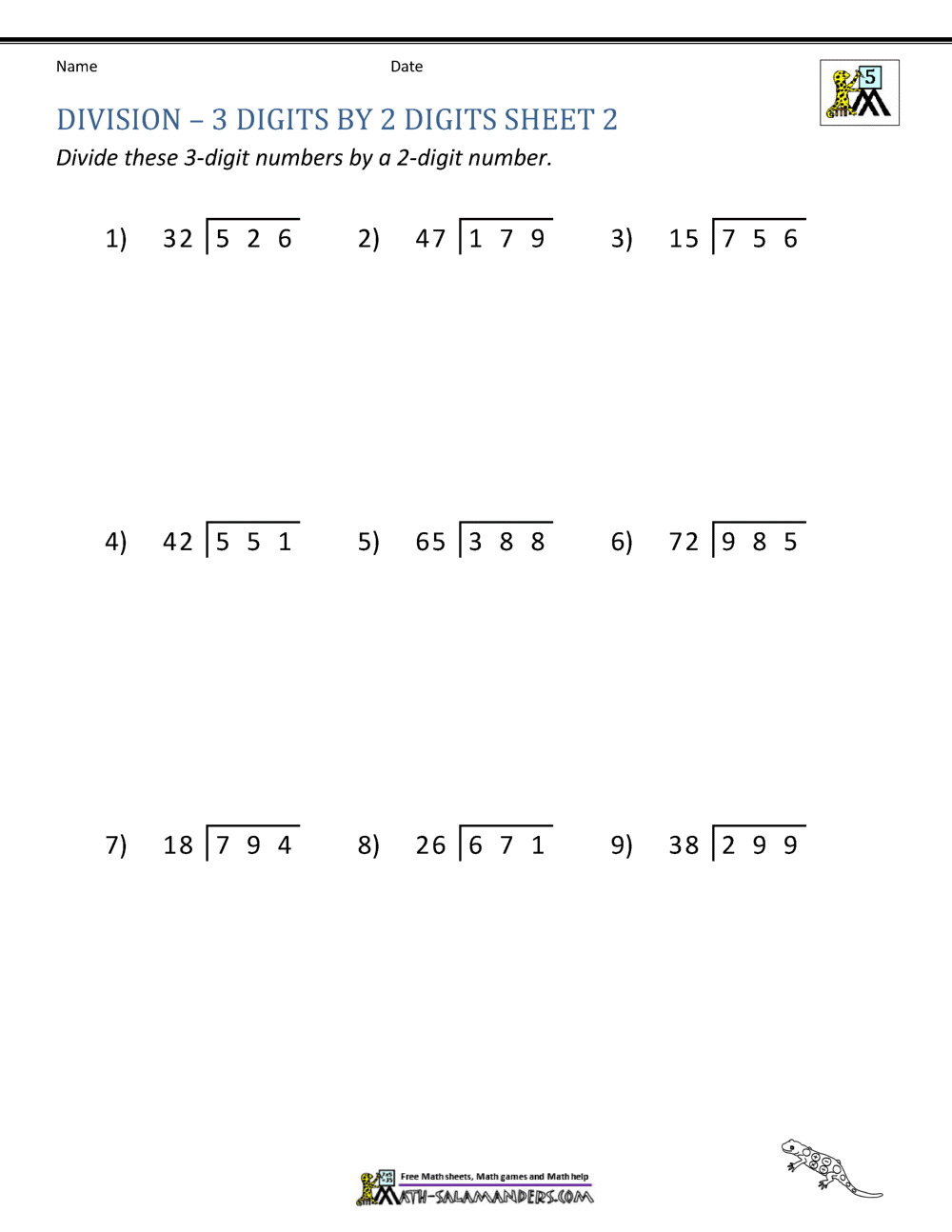 Long Division Worksheets For 5th Grade Long Division Worksheets For 5th Grade