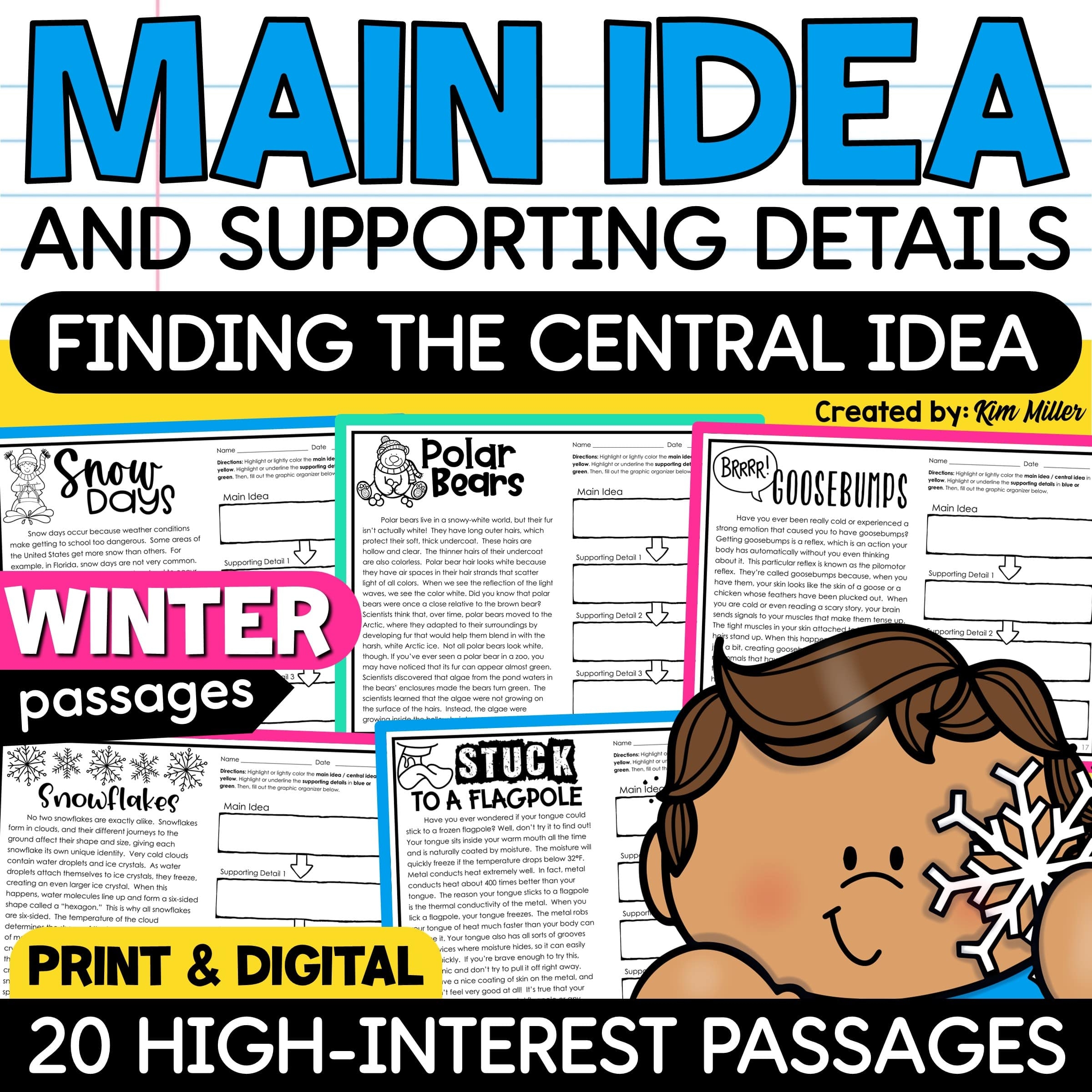 Main Idea And Supporting Details Passages Graphic Organizers Worksheets Bundle A Love Of Teaching Kim Miller Main Idea And Supporting Details Passages Graphic Organizers Worksheets Bundle A Love Of Teaching Kim Miller