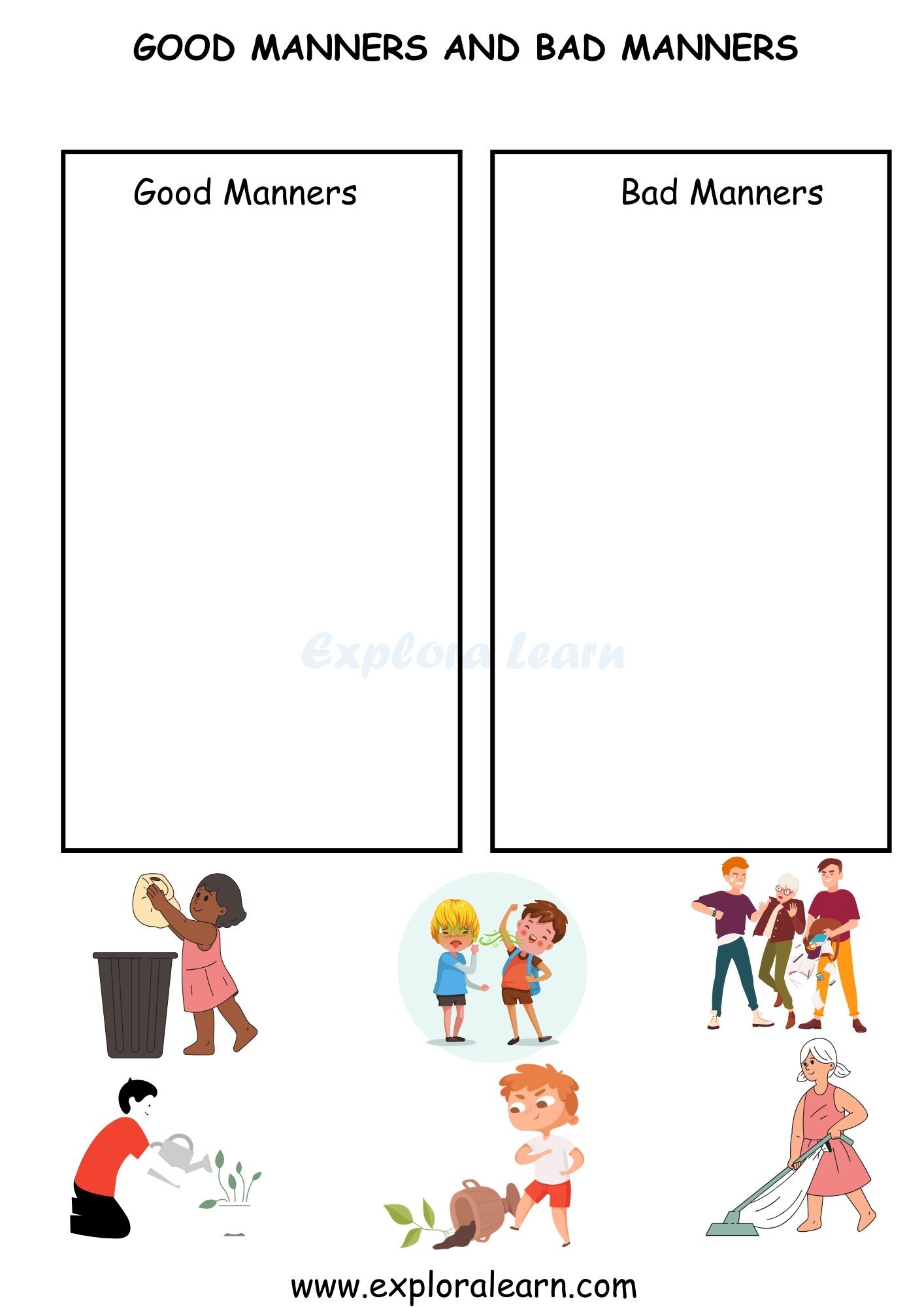 Manners Worksheets For Preschool And Kindergarten 2 To 6 Years Kids