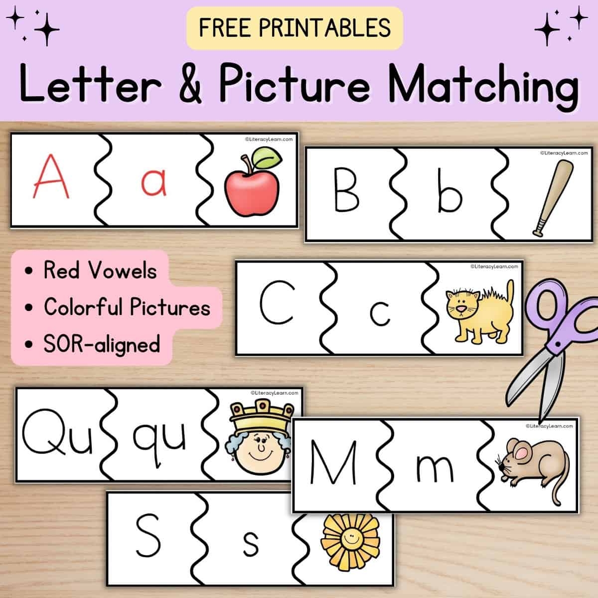 FREE Match The Same ABC Letters Alphabet Matching Worksheets For Pre K