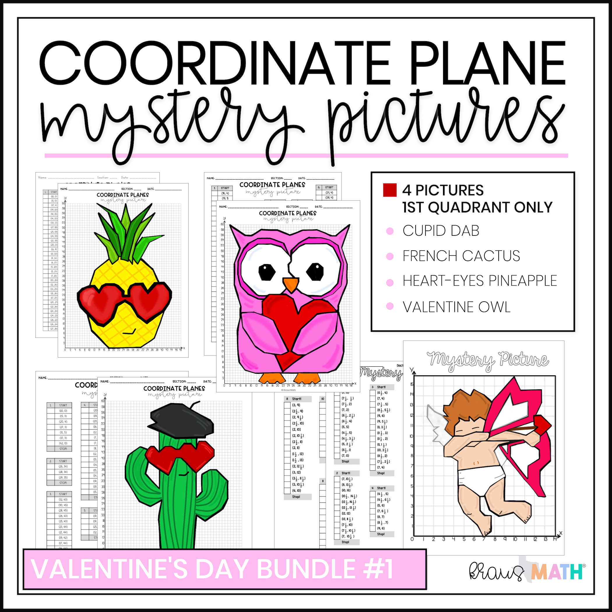 Math Challenge Second Level Valentines Day Coordinates Worksheet Worksheets Valentine Graphing Worksheets