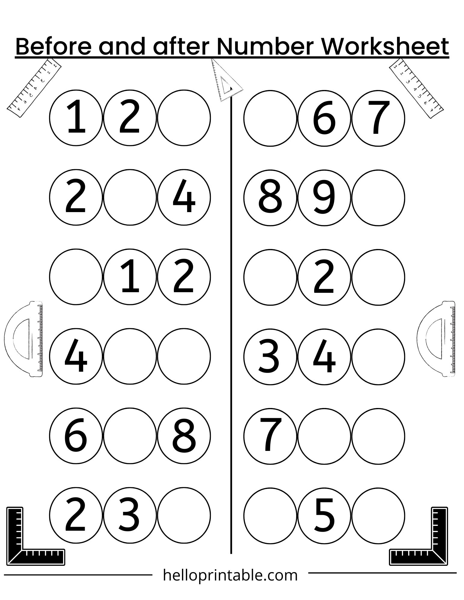 Math Practice Worksheets For Preschool And Kindergarten Kids Helloprintable Printable Kindergarten Math Worksheets PDF Free Download