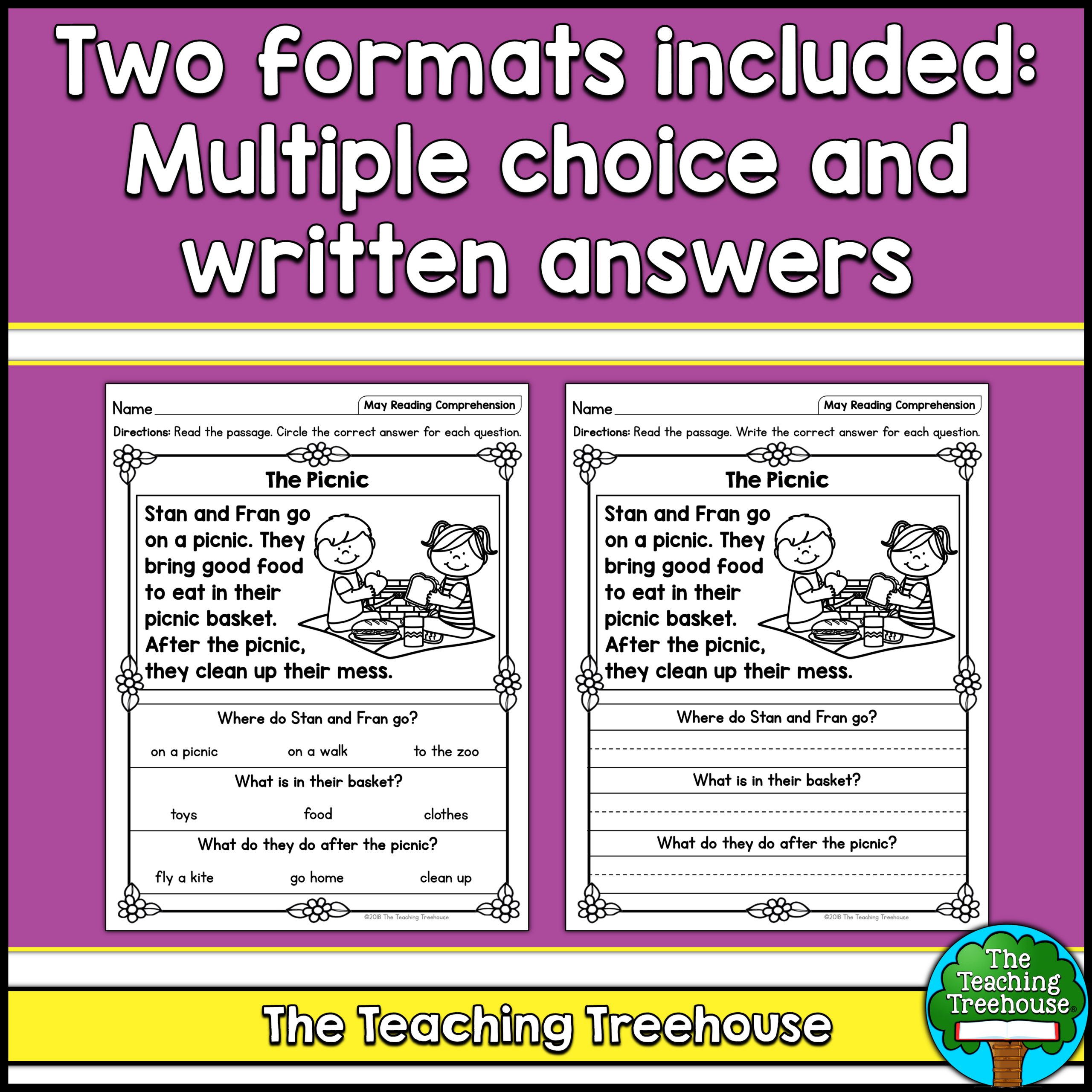 May Reading Comprehension Passages For Kindergarten And First Grade Made By Teachers