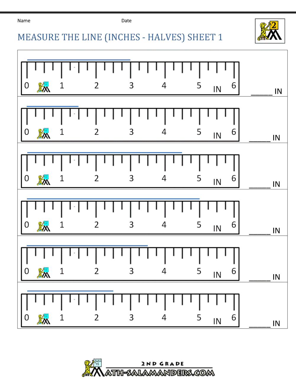 Measurement Math Worksheets Measuring Length