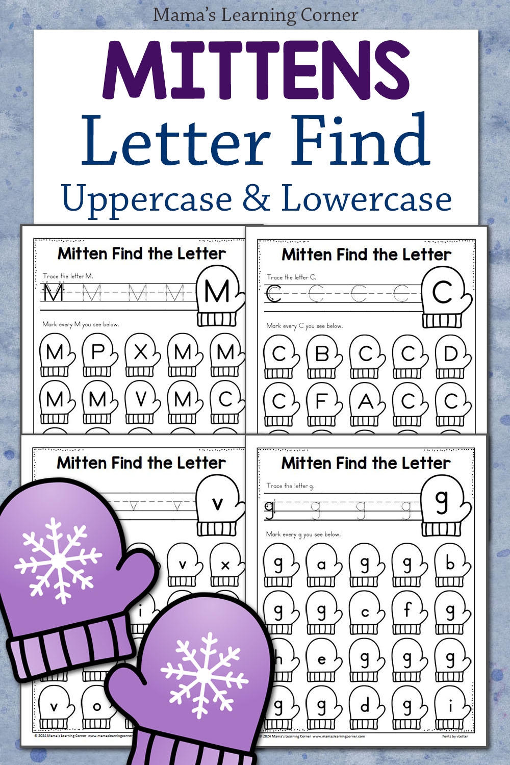 Mittens Find The Letter Worksheets Uppercase And Lowercase Mamas Learning Corner Mittens Find The Letter Worksheets Uppercase And Lowercase Mamas Learning Corner