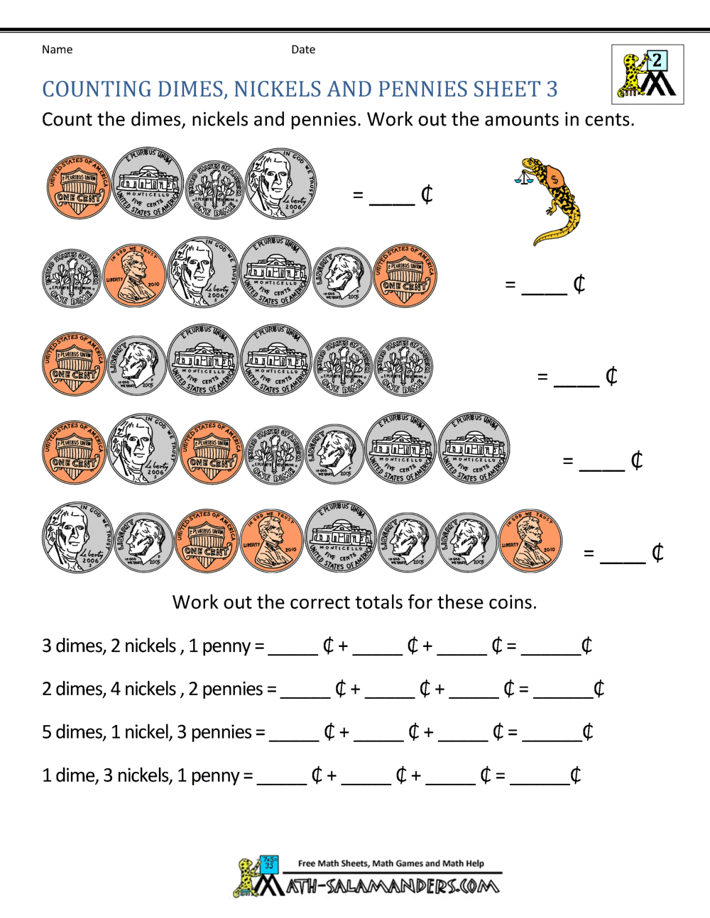 3rd Grade Money And Time Worksheets Cazoom Math