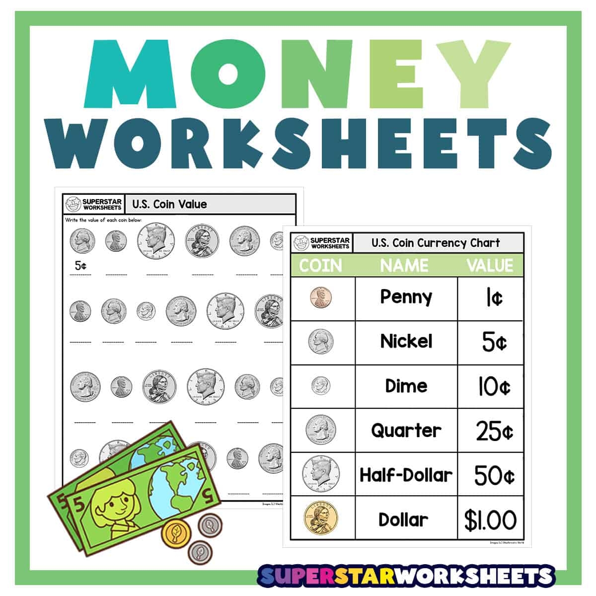 Money Worksheets Free Printables Superstar Worksheets