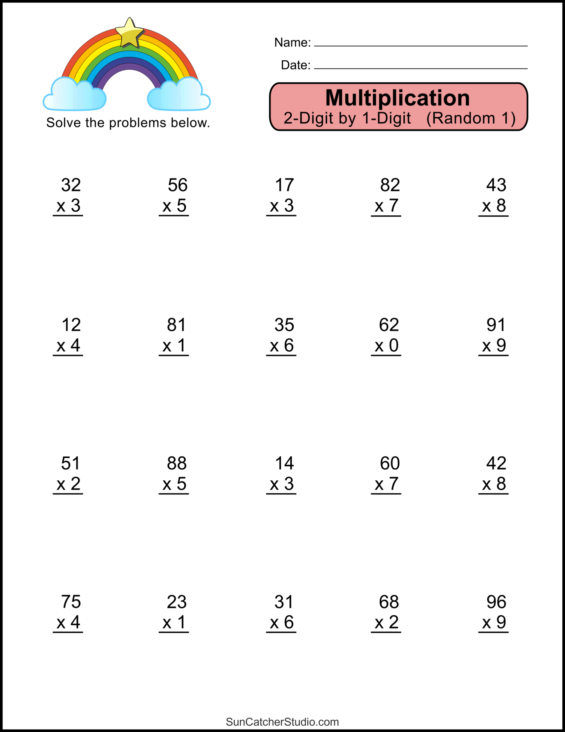 Free Multiplication Math Worksheets Pdf Math Champions