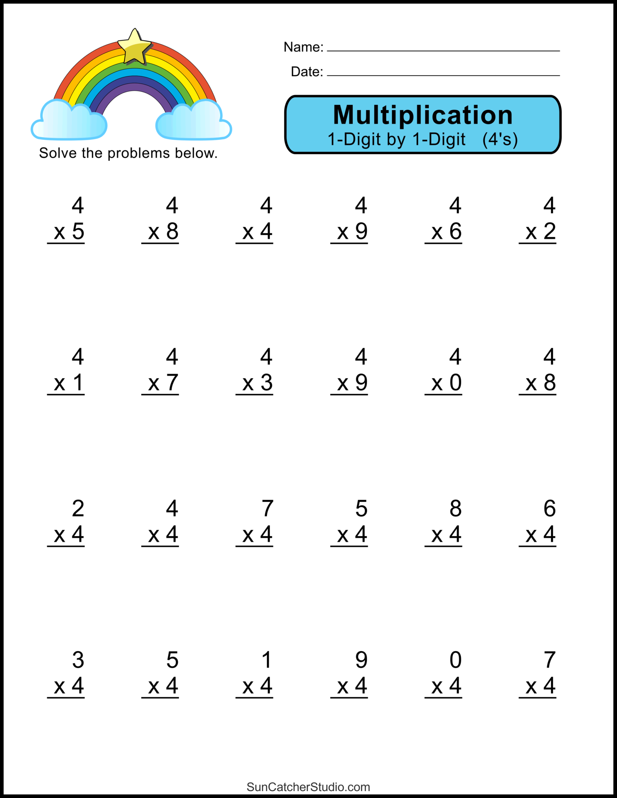 Multiplication Worksheets One Digit Math Drills Free Printables Lettering SVG Files Tools Apps Multiplication Worksheets One Digit Math Drills Free Printables Lettering SVG Files Tools Apps