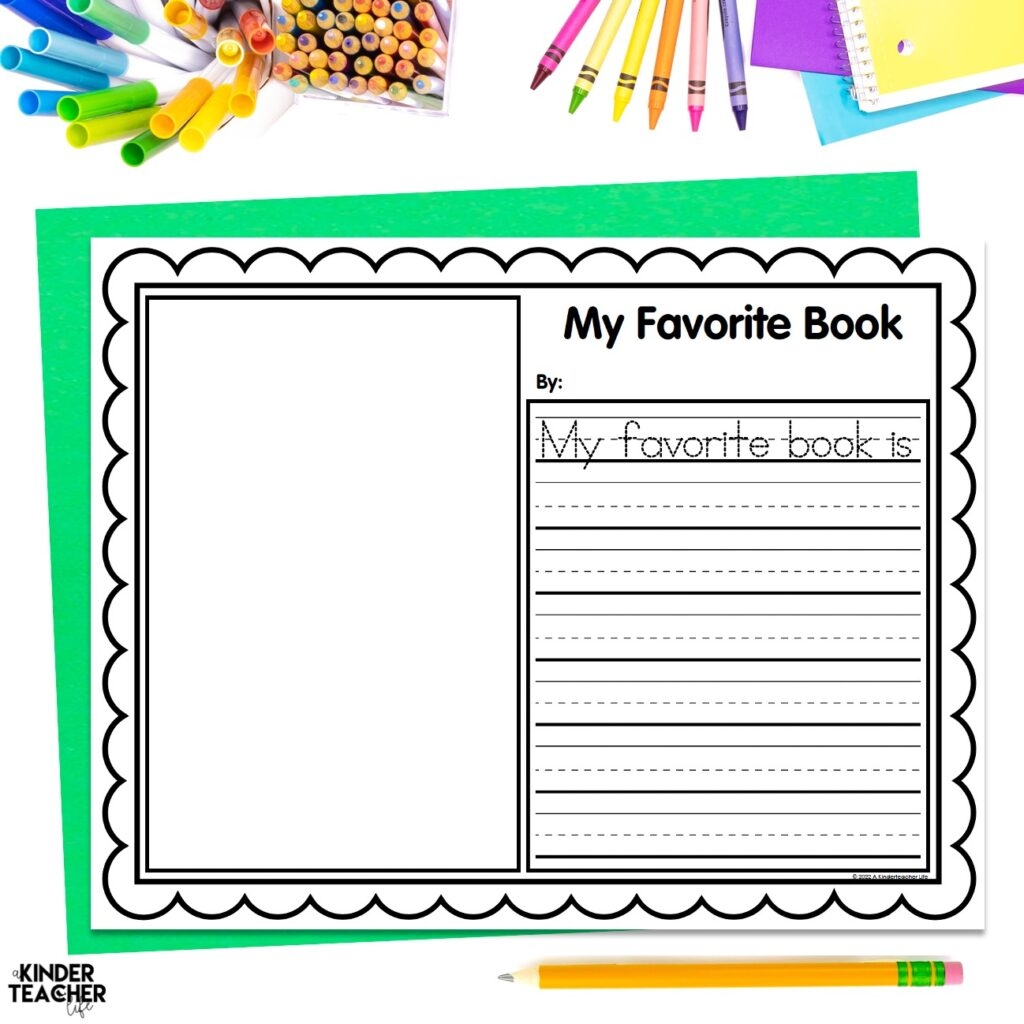 My Favorite Book Opinion Writing Freebie A Kinderteacher Life