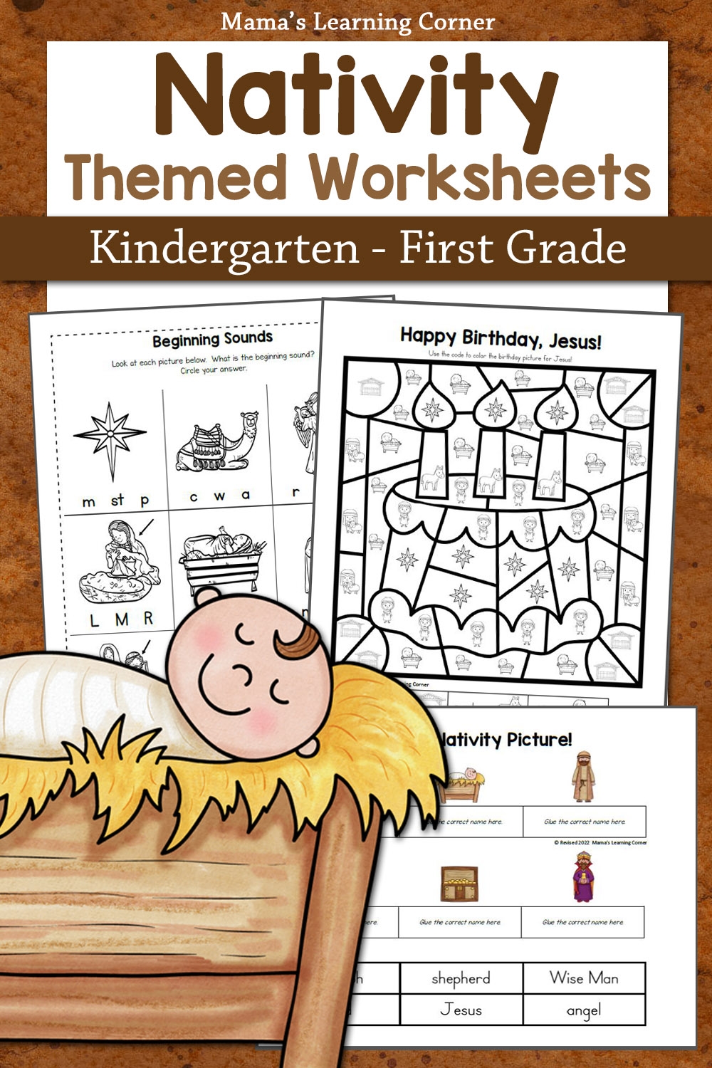 Nativity Worksheets For Kindergarten And 1st Grade Mamas Learning Corner