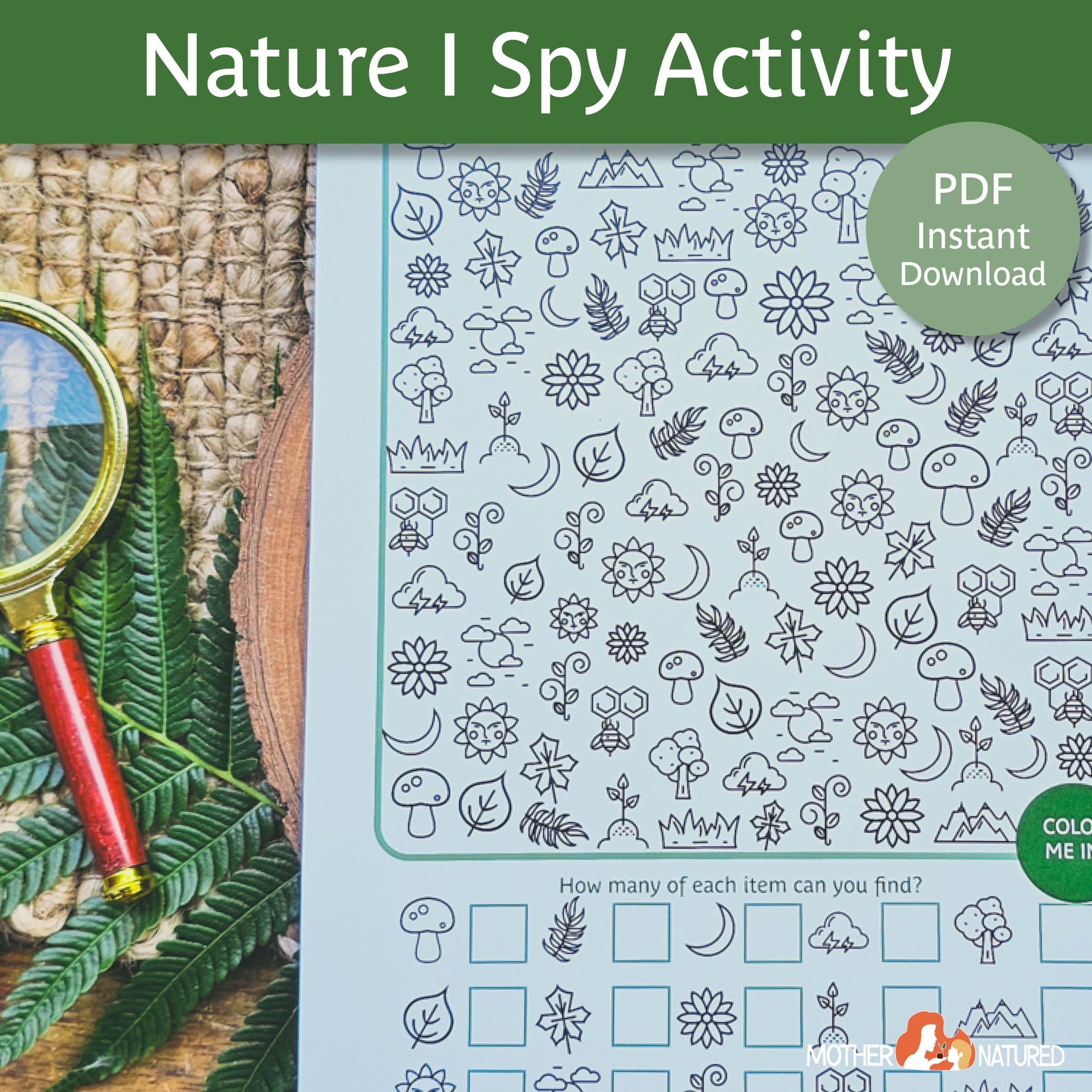 Nature I Spy Activity Nature Hunt Activity Outdoor Exploration I Spy Nature Detective Activity Sheet Nature Discovery Printable Etsy