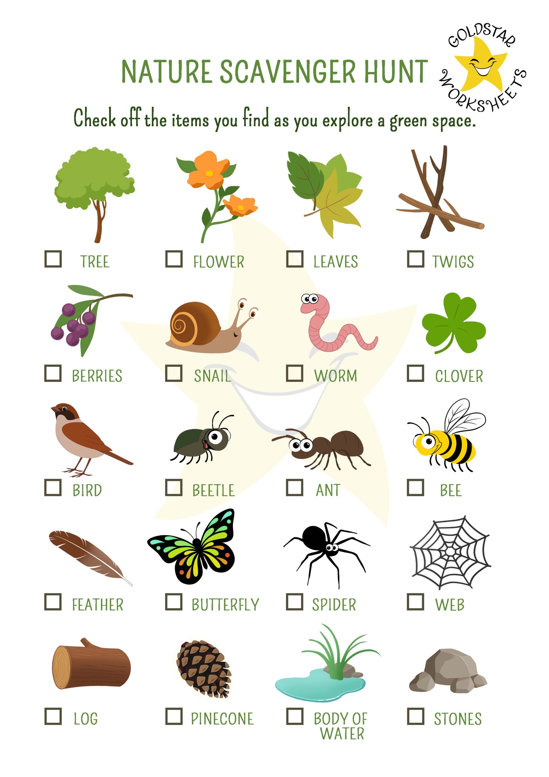 Nature Scavenger Hunt PDF Explore Learn And Discover