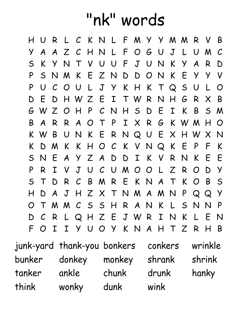 Nk Words Word Search WordMint