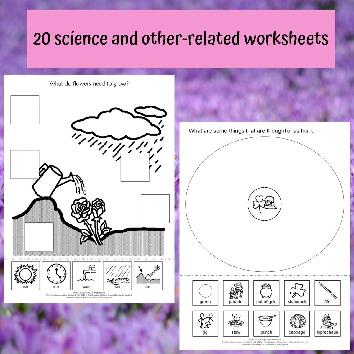 No Prep Spring Worksheets For Special Education Elementary Level Special Needs For Special Kids