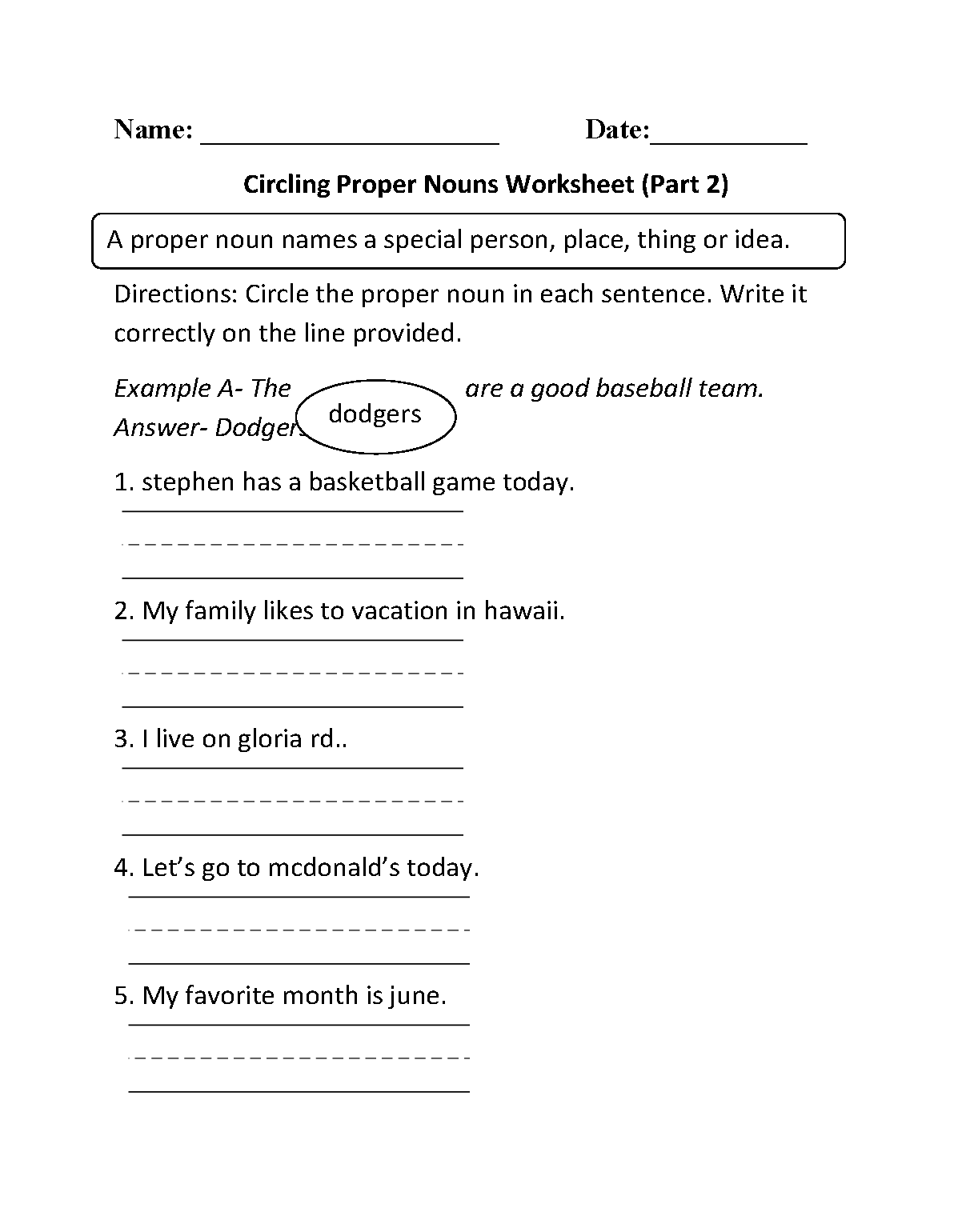 Thanksgiving Common Vs Proper Nouns Worksheet Squarehead Teachers