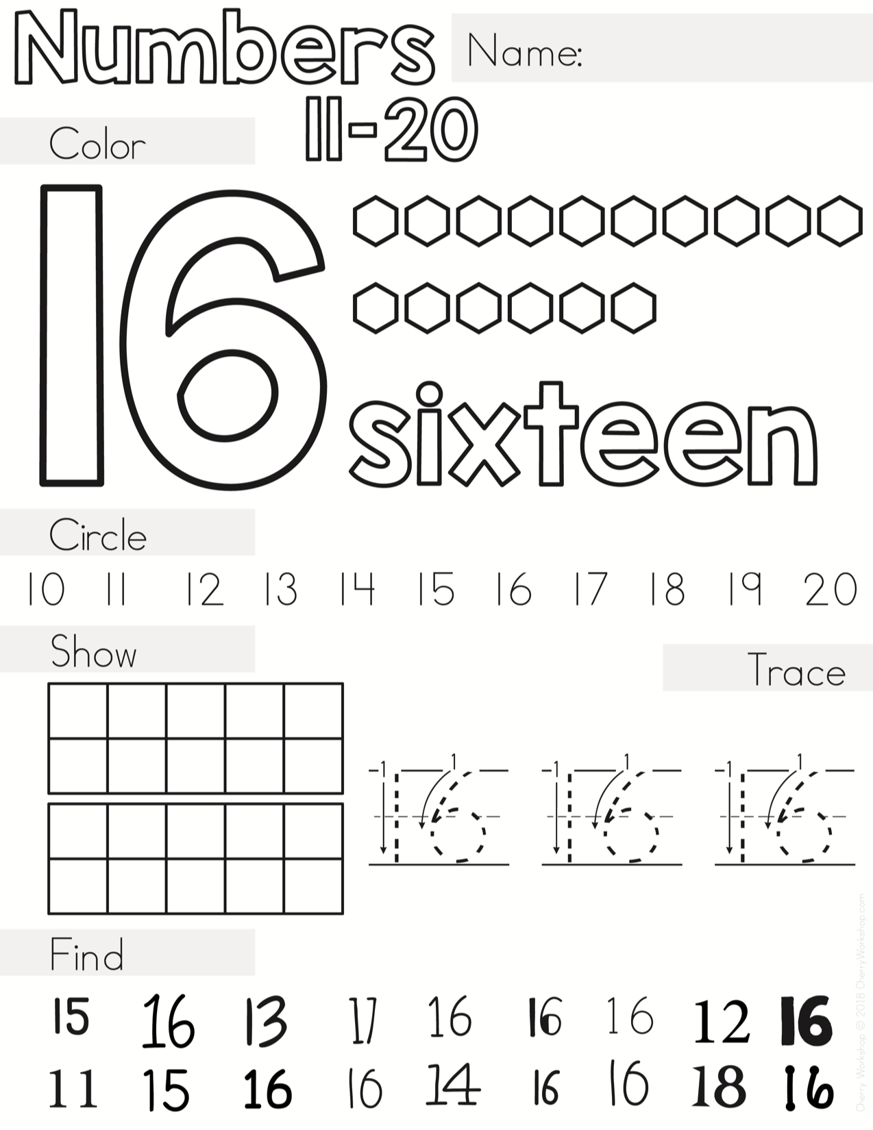 Number Worksheets 11 20 By Teach Simple Number Worksheets 11 20 By Teach Simple