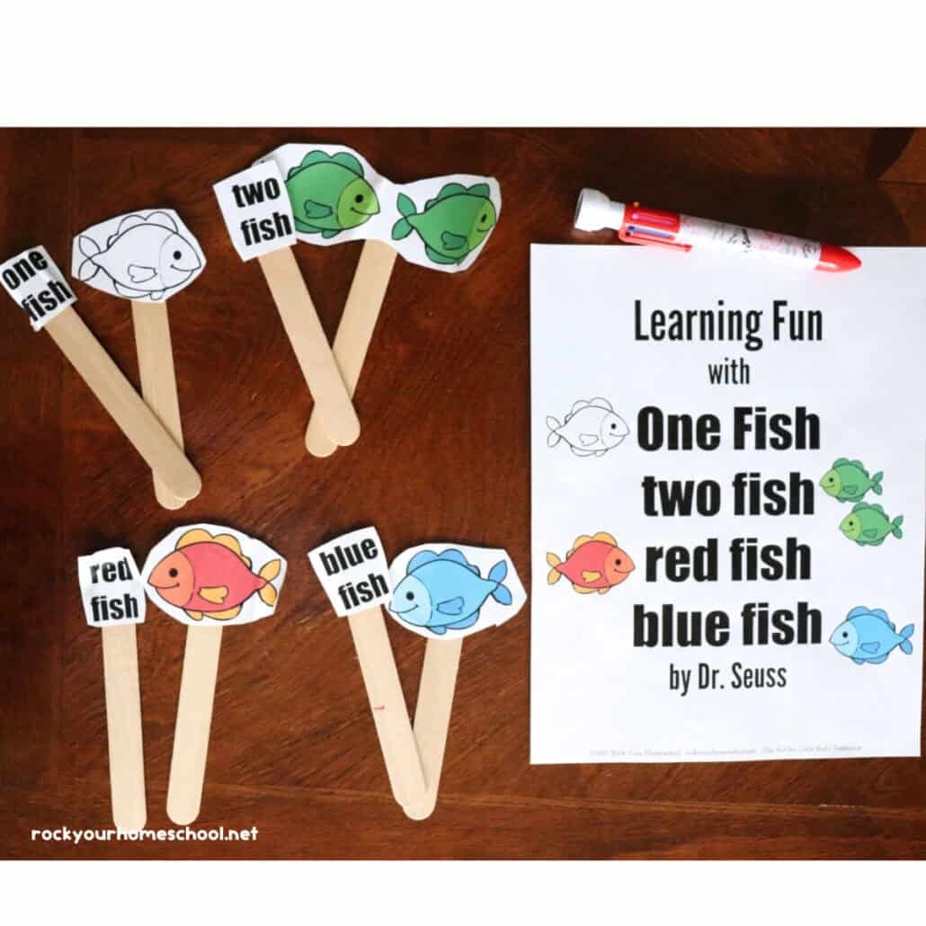 One Fish Two Fish Printables For Dr Seuss Fun Free Rock Your Homeschool
