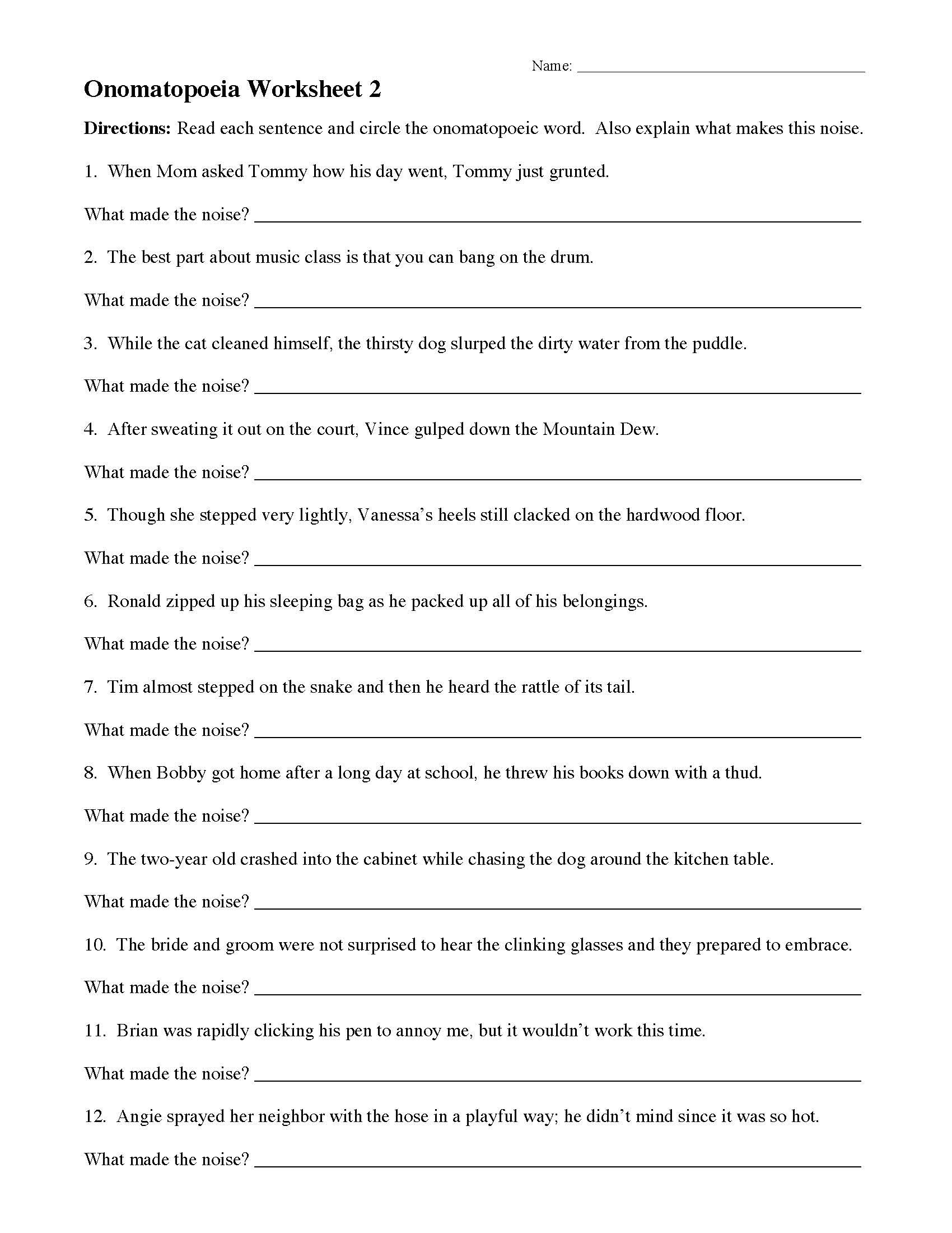 Onomatopoeia Worksheets And Activities Ereading Worksheets Onomatopoeia 3rd Grade 4th Grade Writing Worksheet GreatSchools Worksheets Library